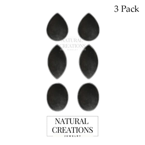 shungite cab earrings