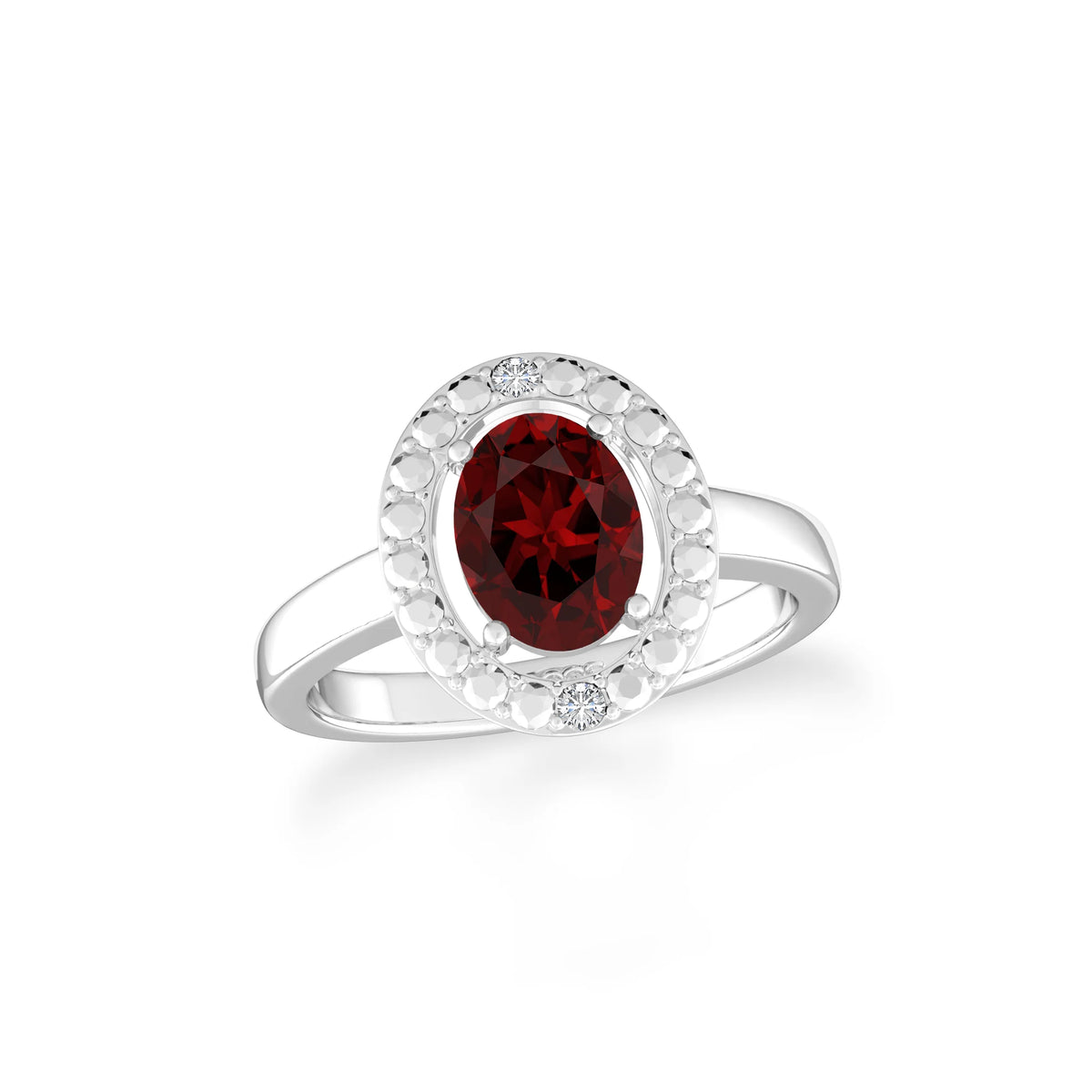 garnet prong-set ring