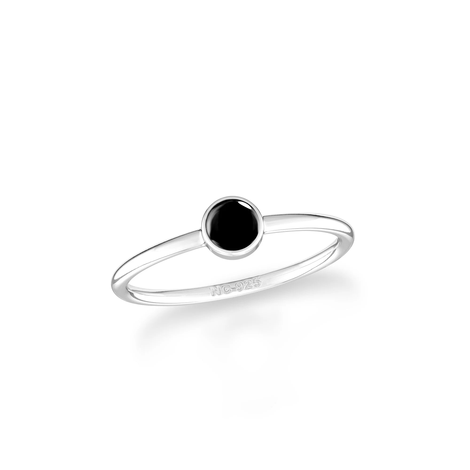 black onyx bezel-set ring