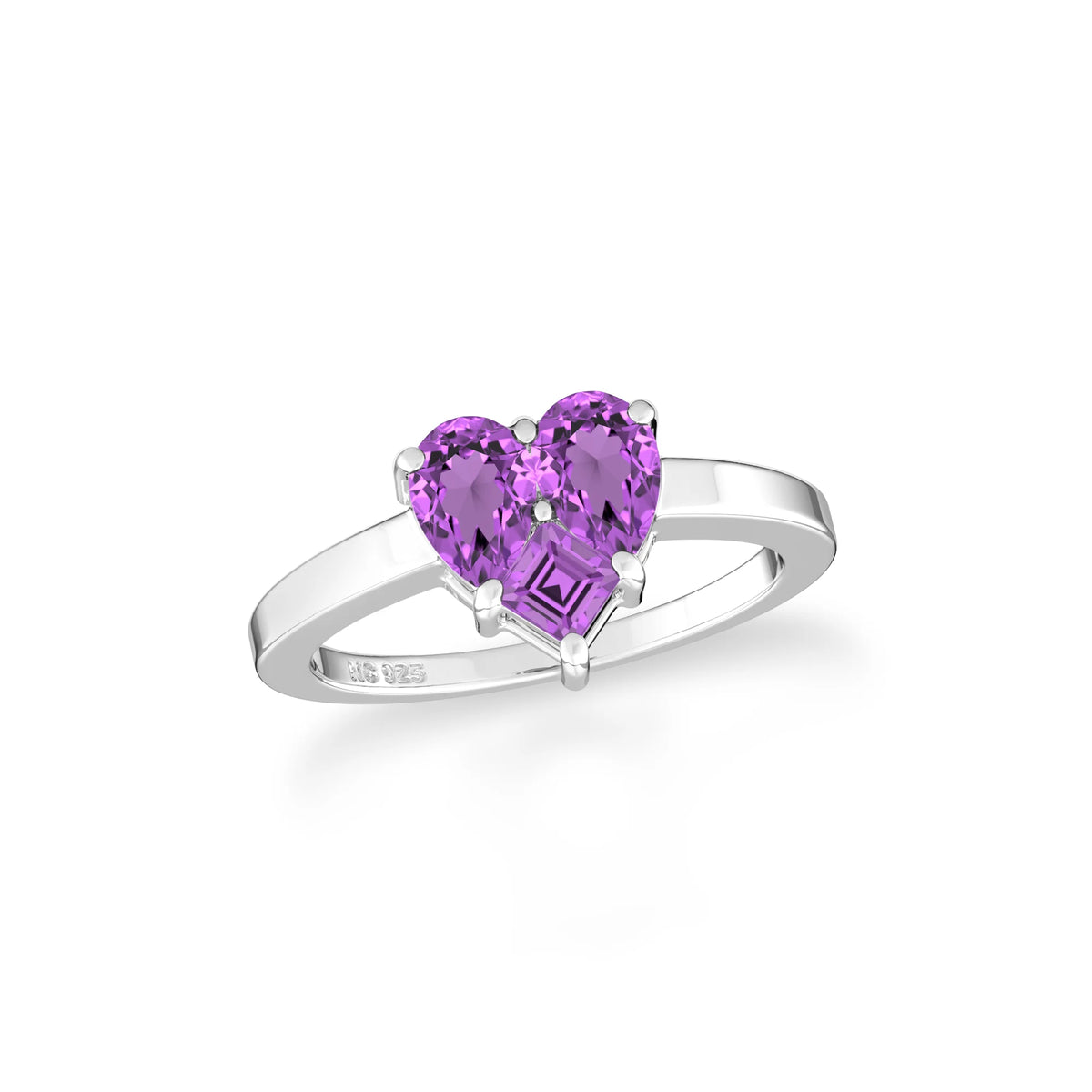 amethyst prong-set ring