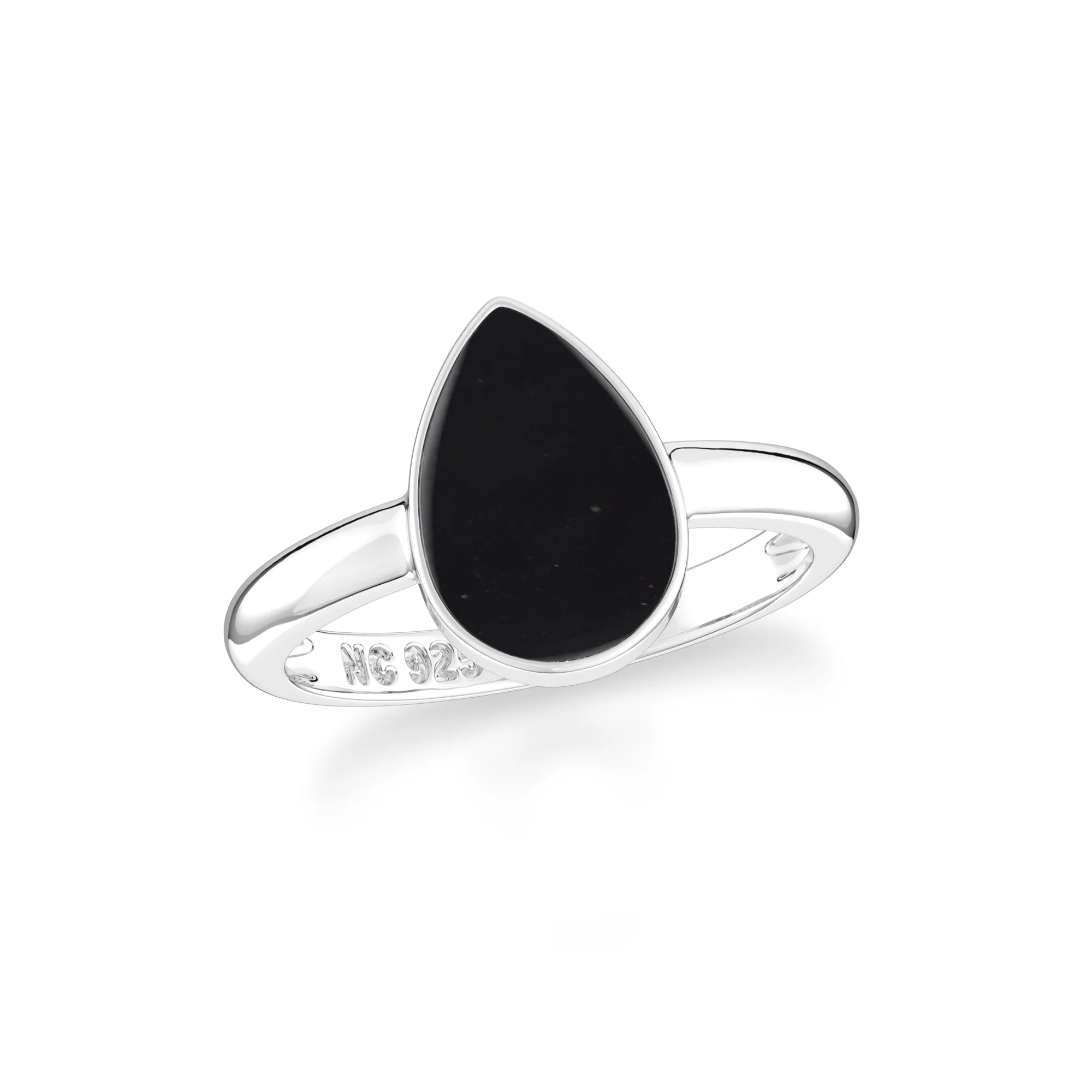 shungite bezel-set ring
