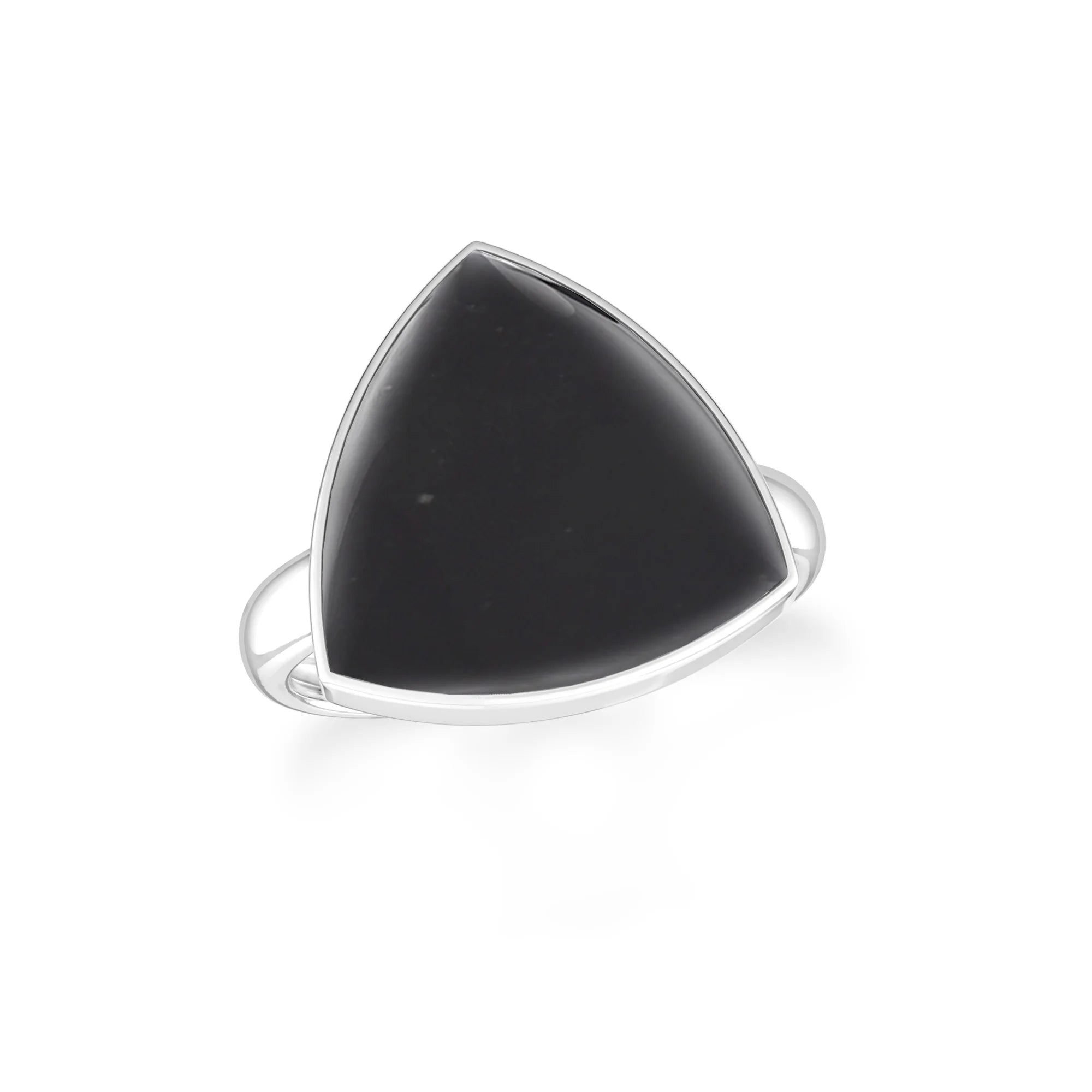 shungite bezel-set ring