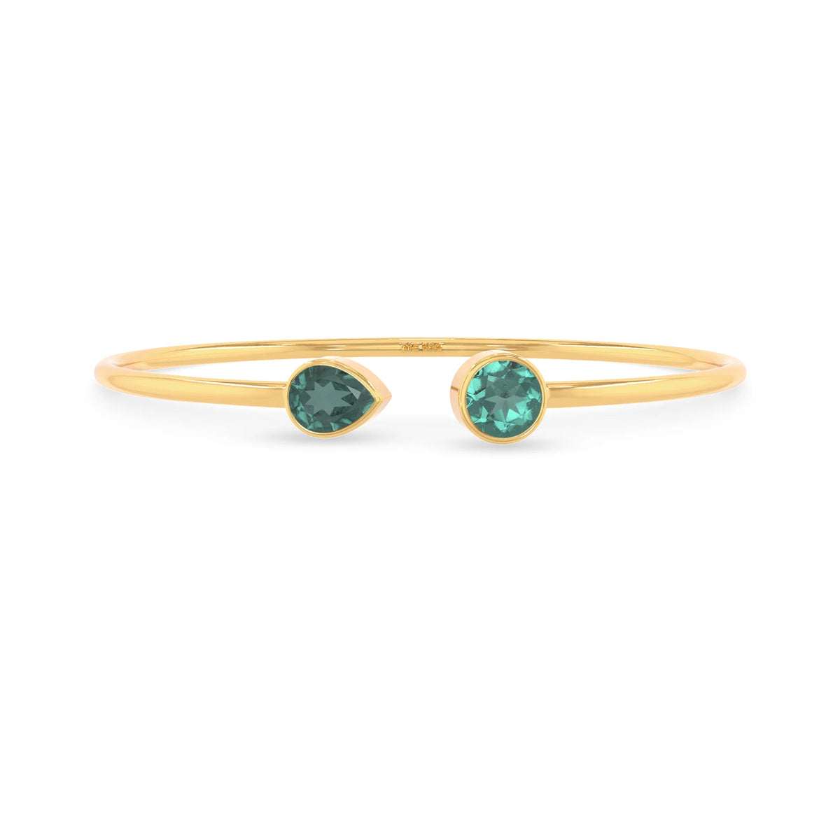 green tourmaline cut bracelet