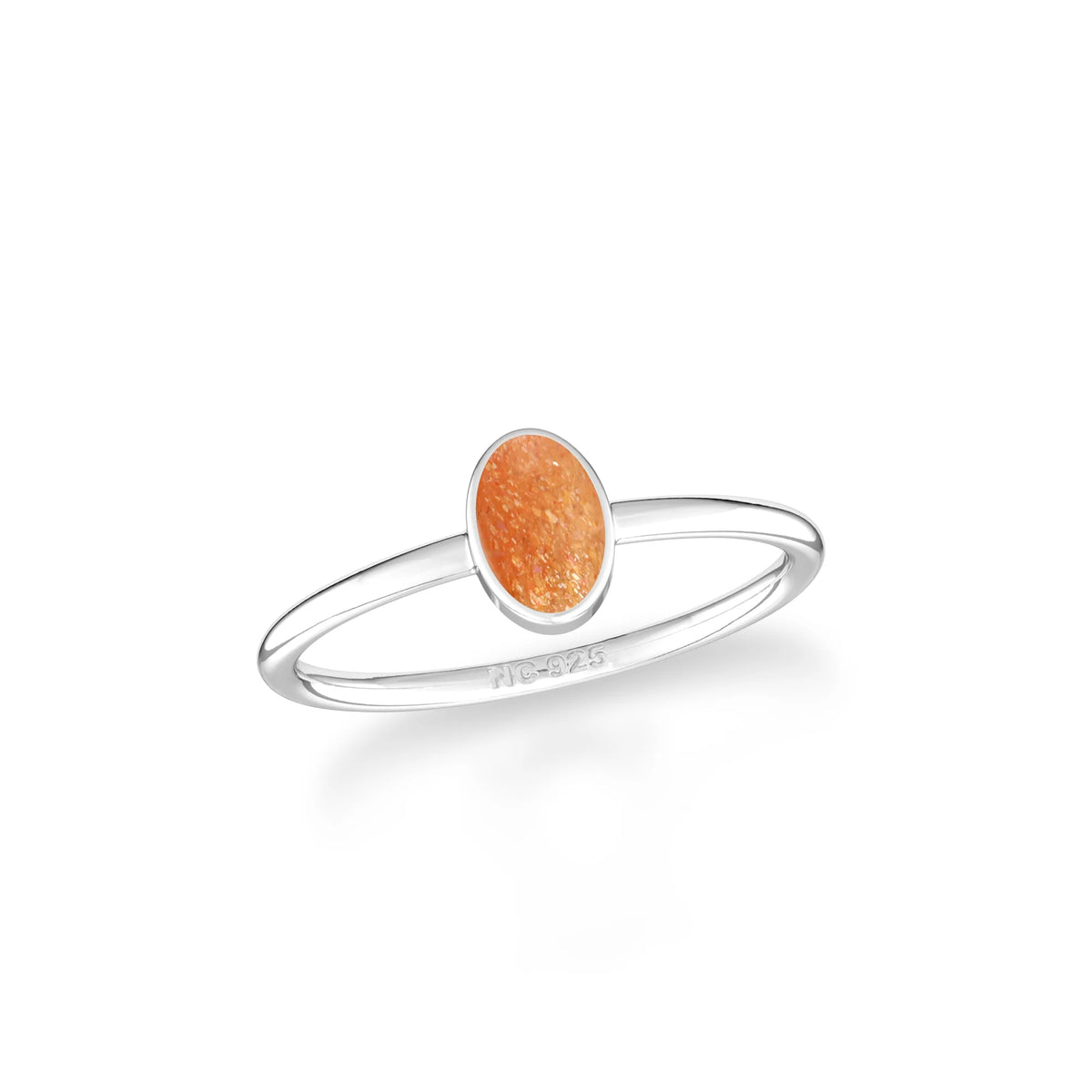 sunstone bezel-set ring