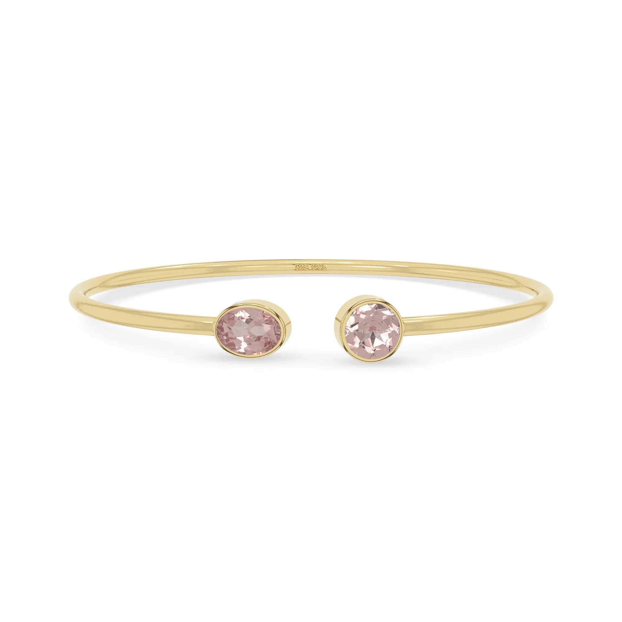 rose quartz cut bracelet
