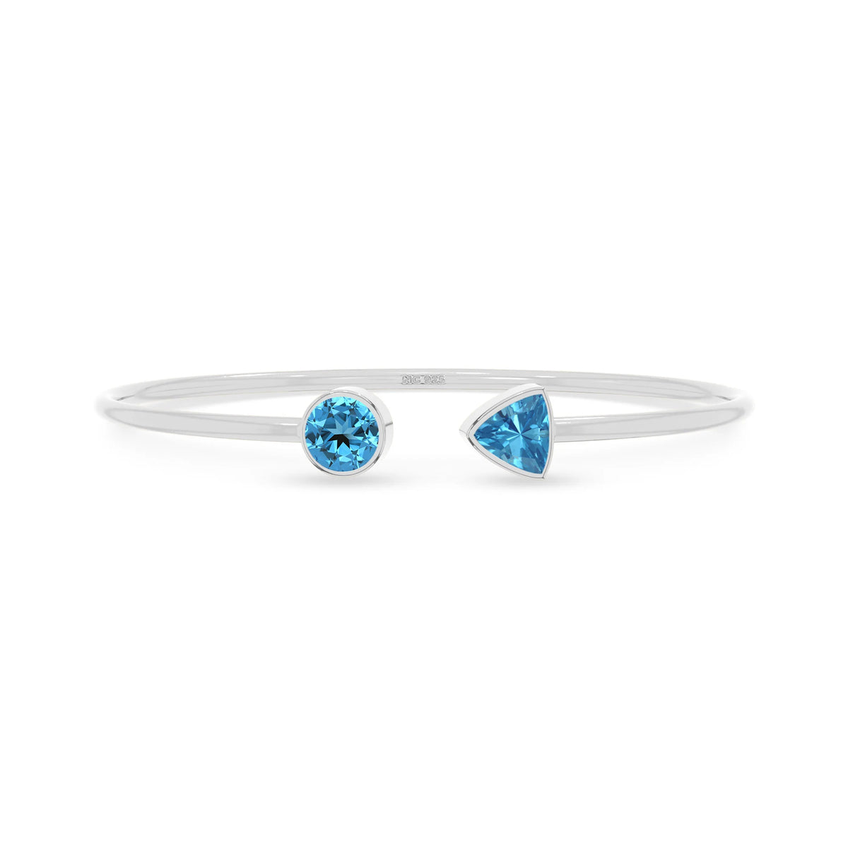 swiss blue topaz cut bracelet
