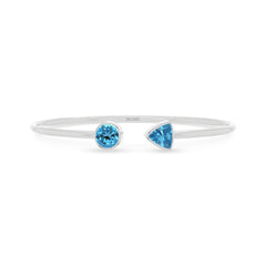 swiss blue topaz cut bracelet