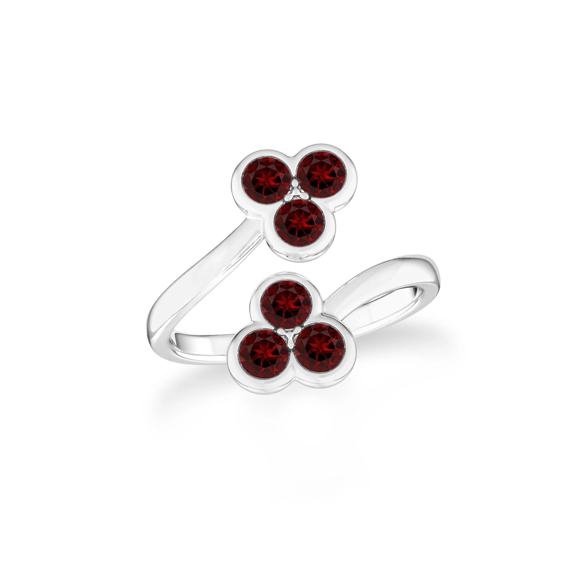 garnet bezel-set ring