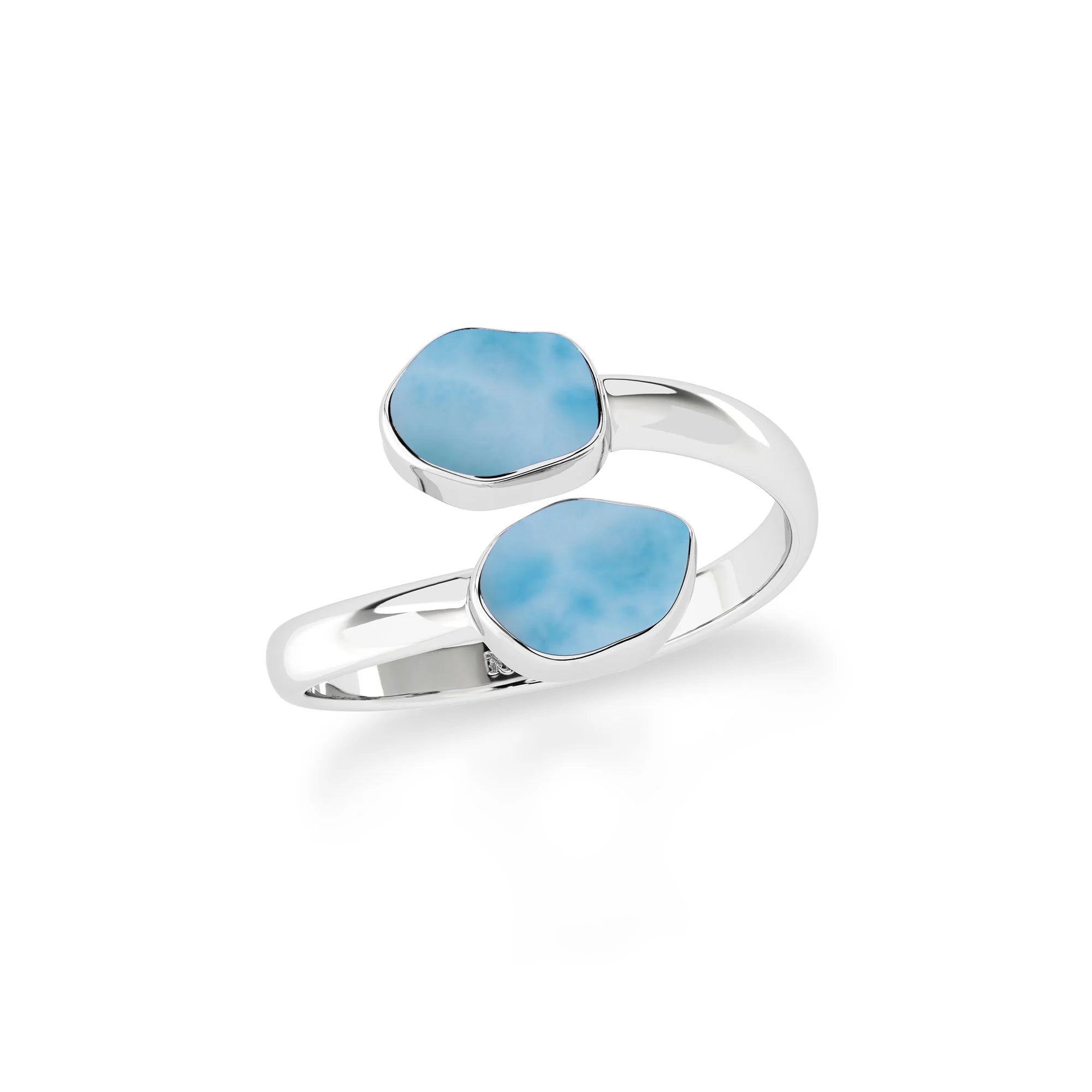 larimar stackable bezel-set ring