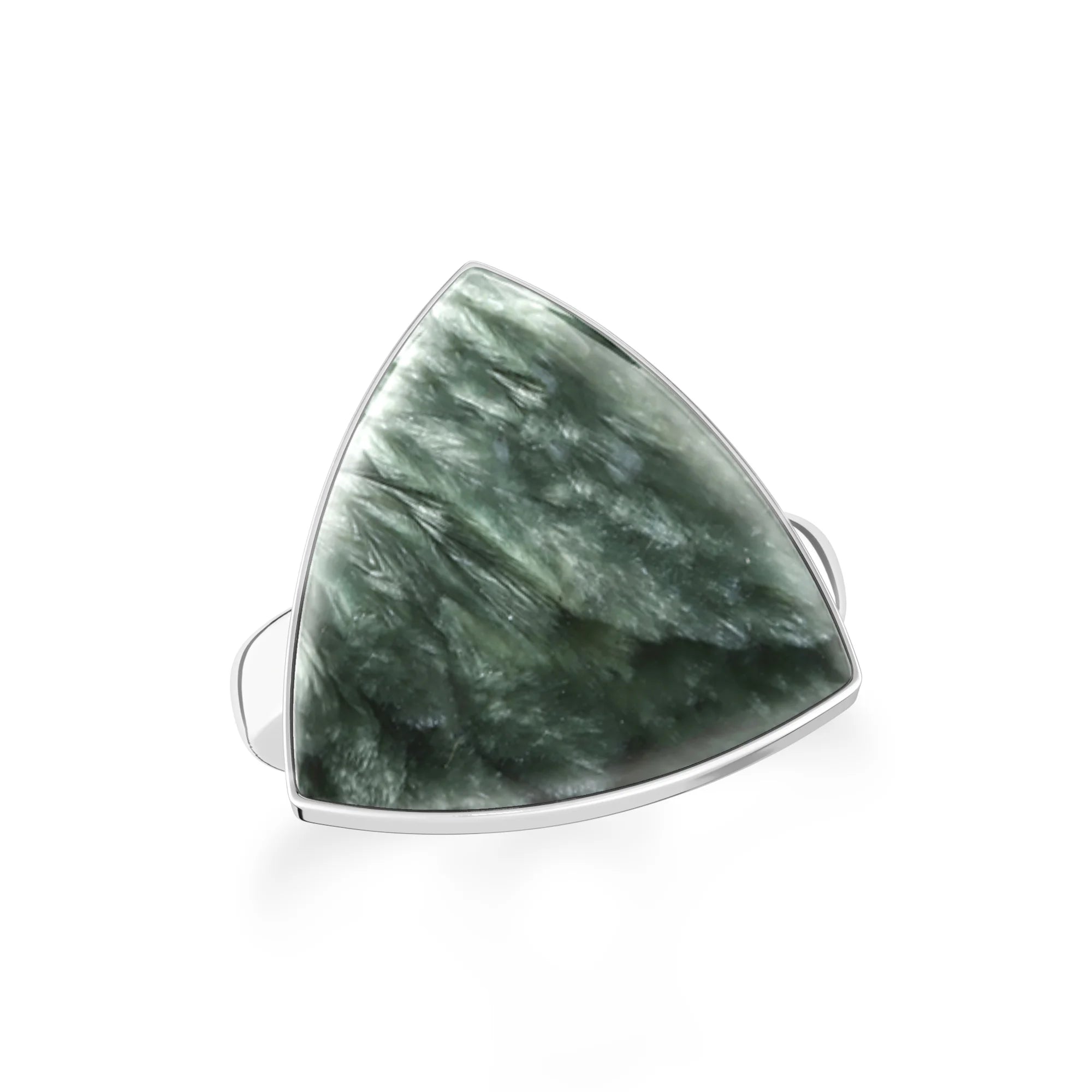 seraphinite bezel-set ring