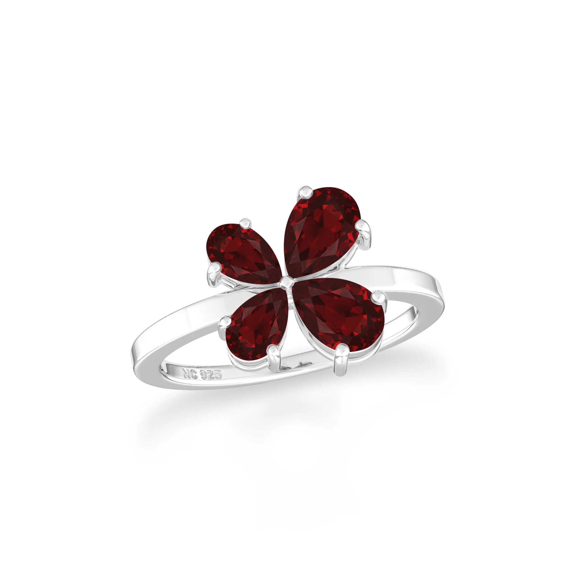 garnet prong-set ring