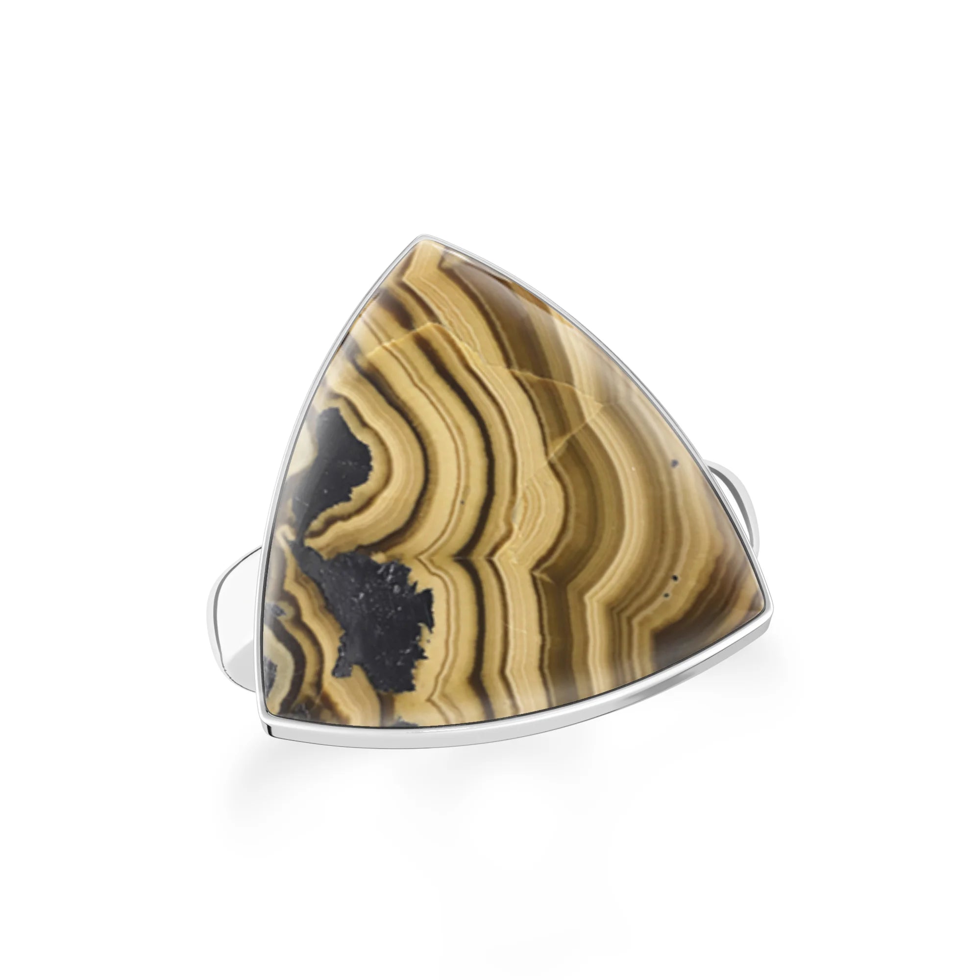 schalenblende bezel-set ring