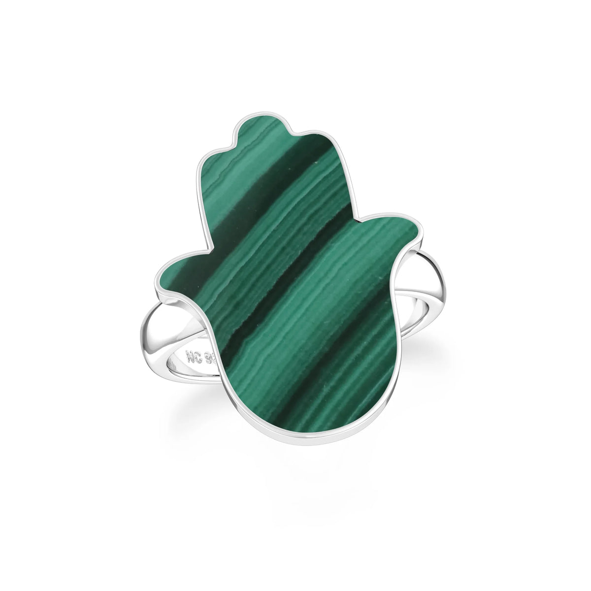 malachite bezel-set ring