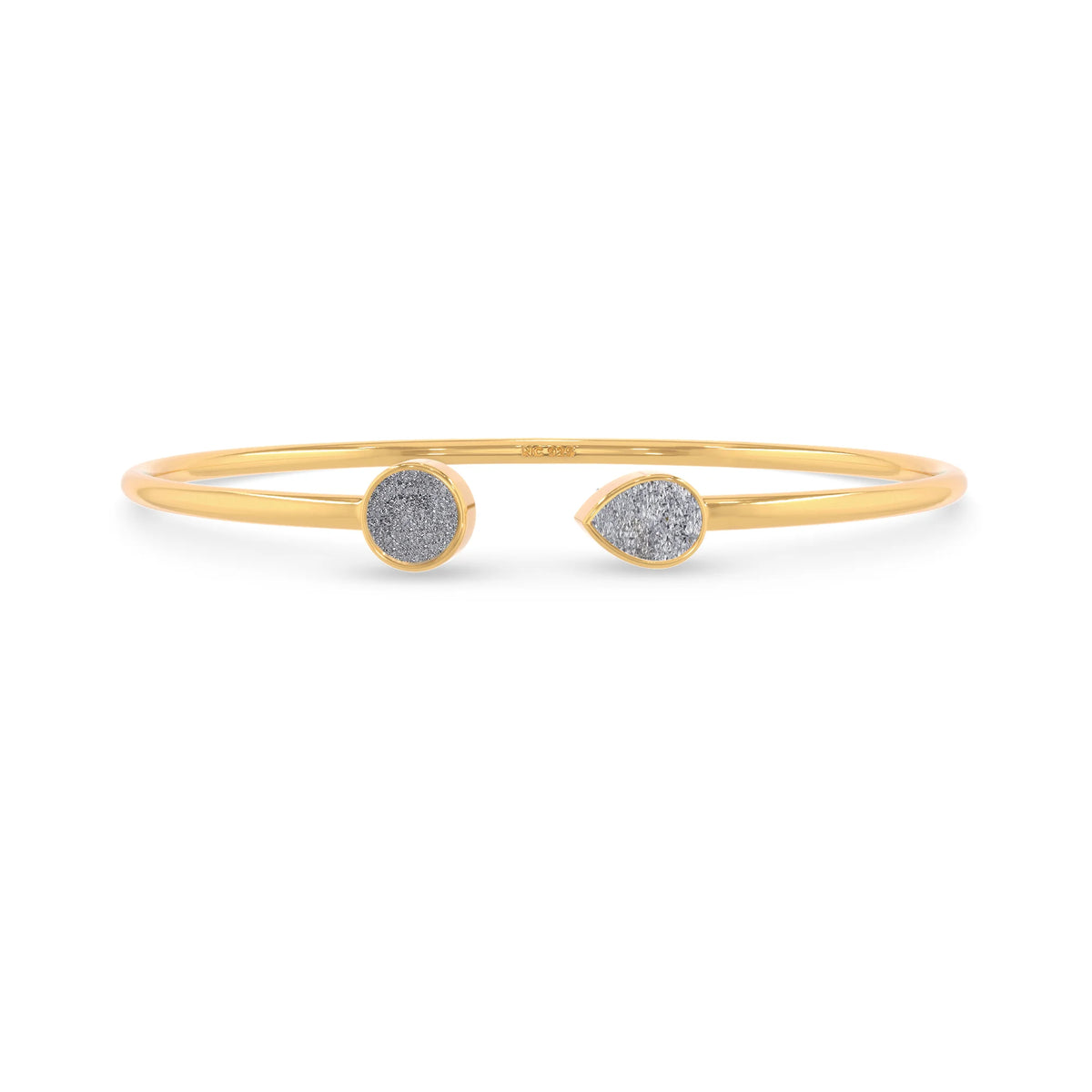 titanium druzy silver cab bracelet