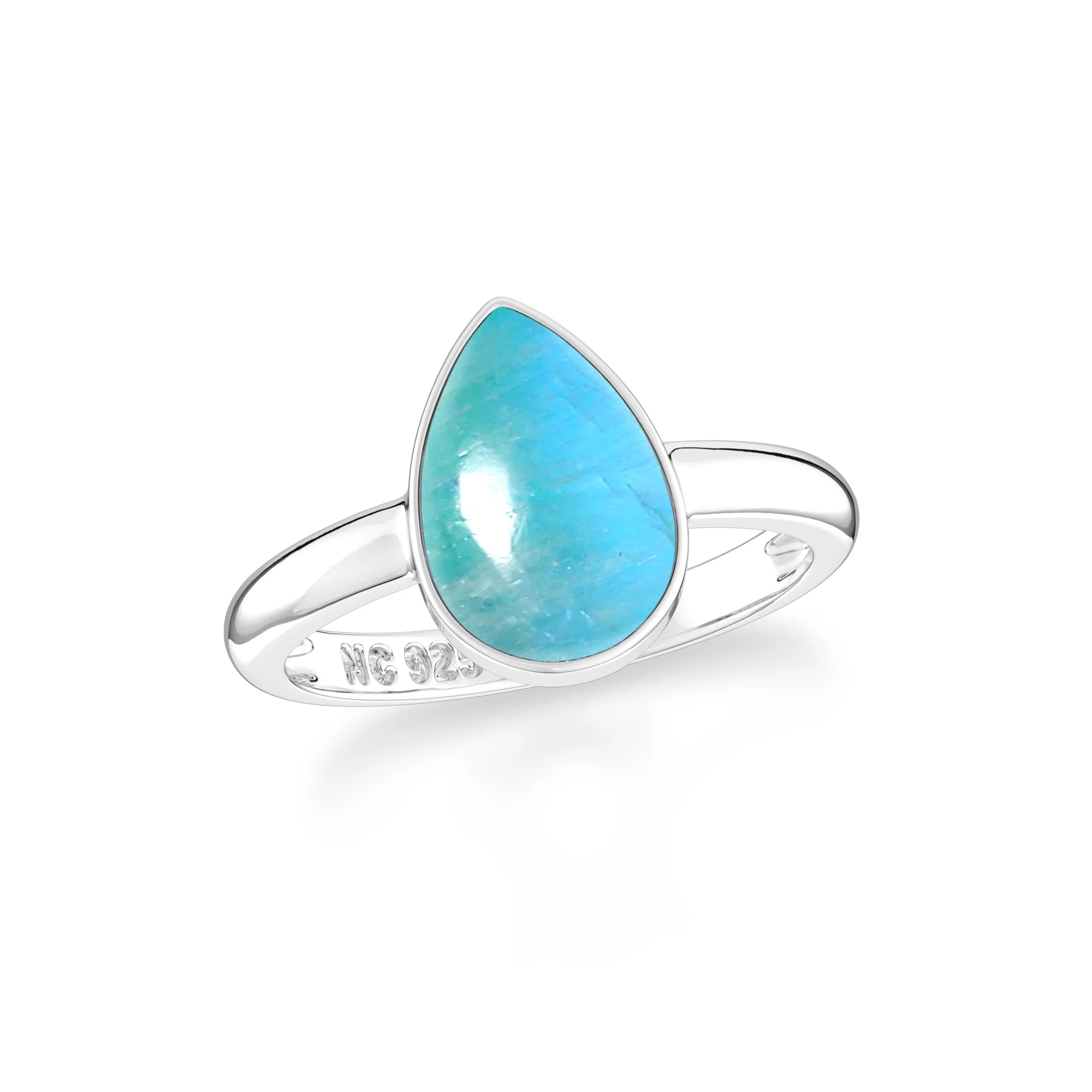 red green-moonstone bezel-set ring