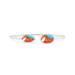spiny oyster turquoise cab bracelet