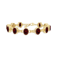 garnet chain bracelet