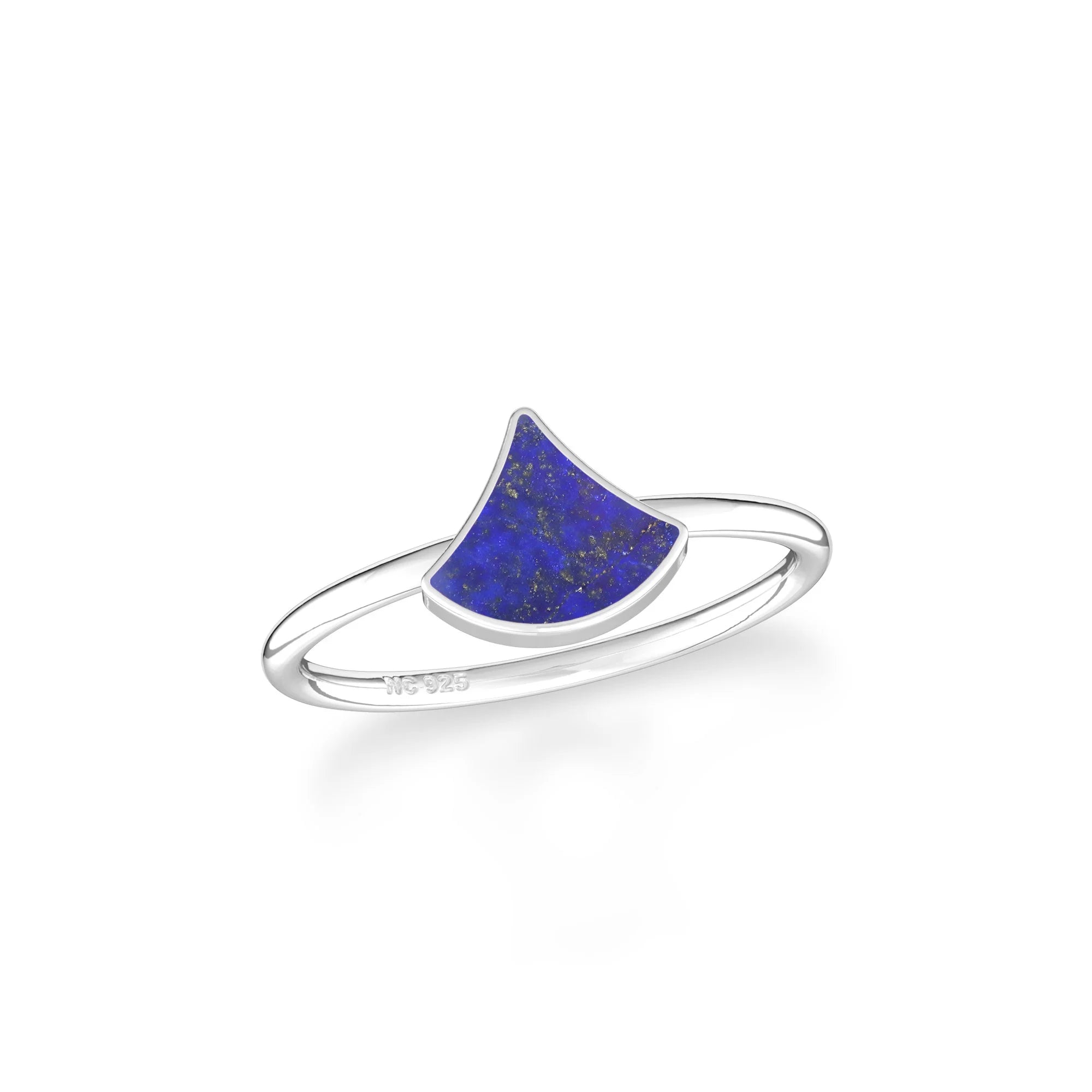 lapis lazuli stackable bezel-set ring