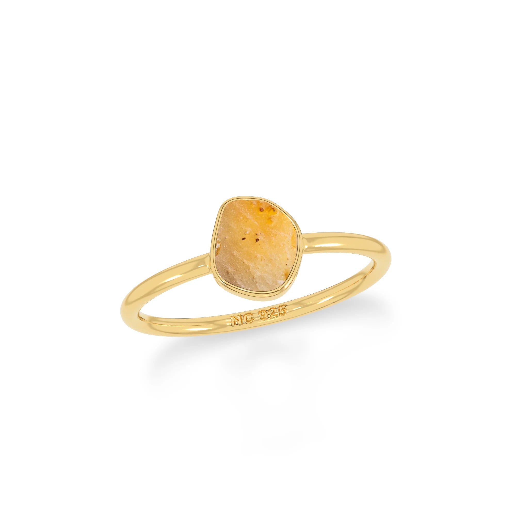libyan stackable bezel-set ring