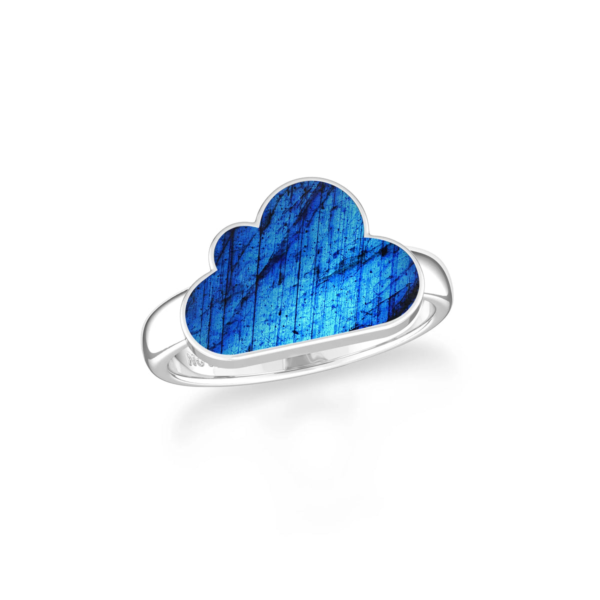 labradorite stackable bezel-set ring