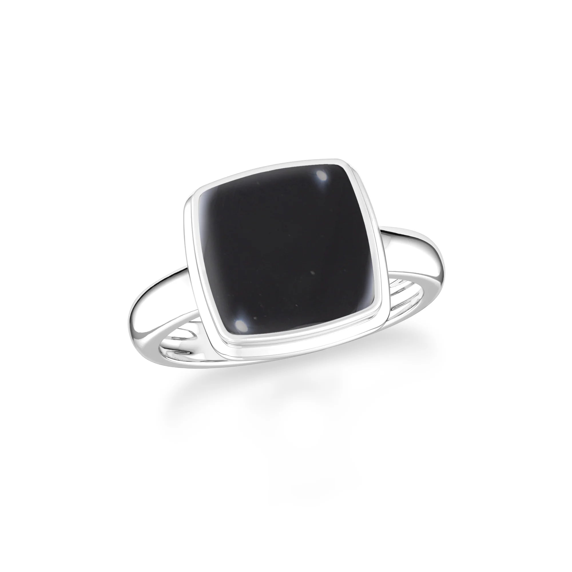 shungite bezel-set ring