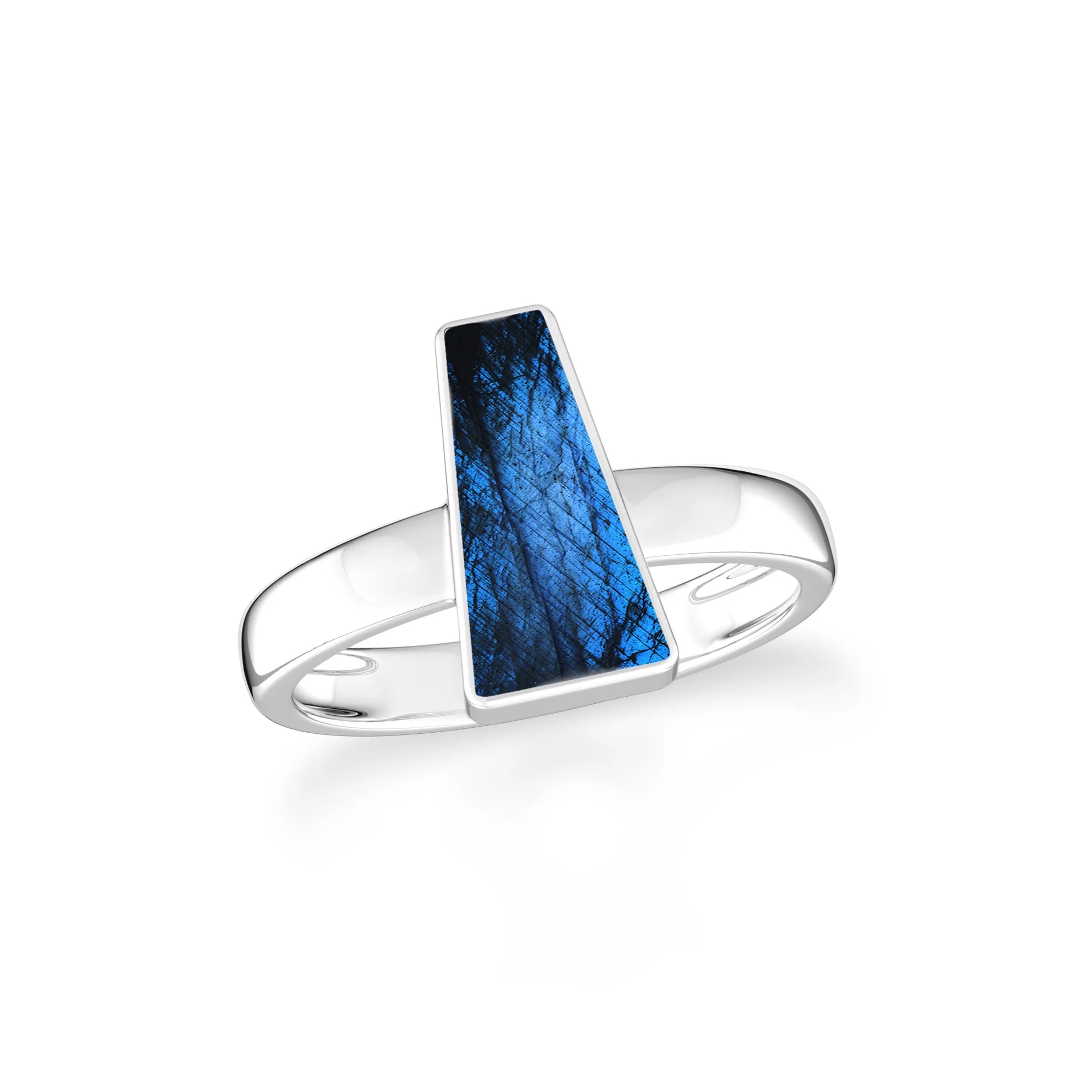 labradorite bezel-set ring