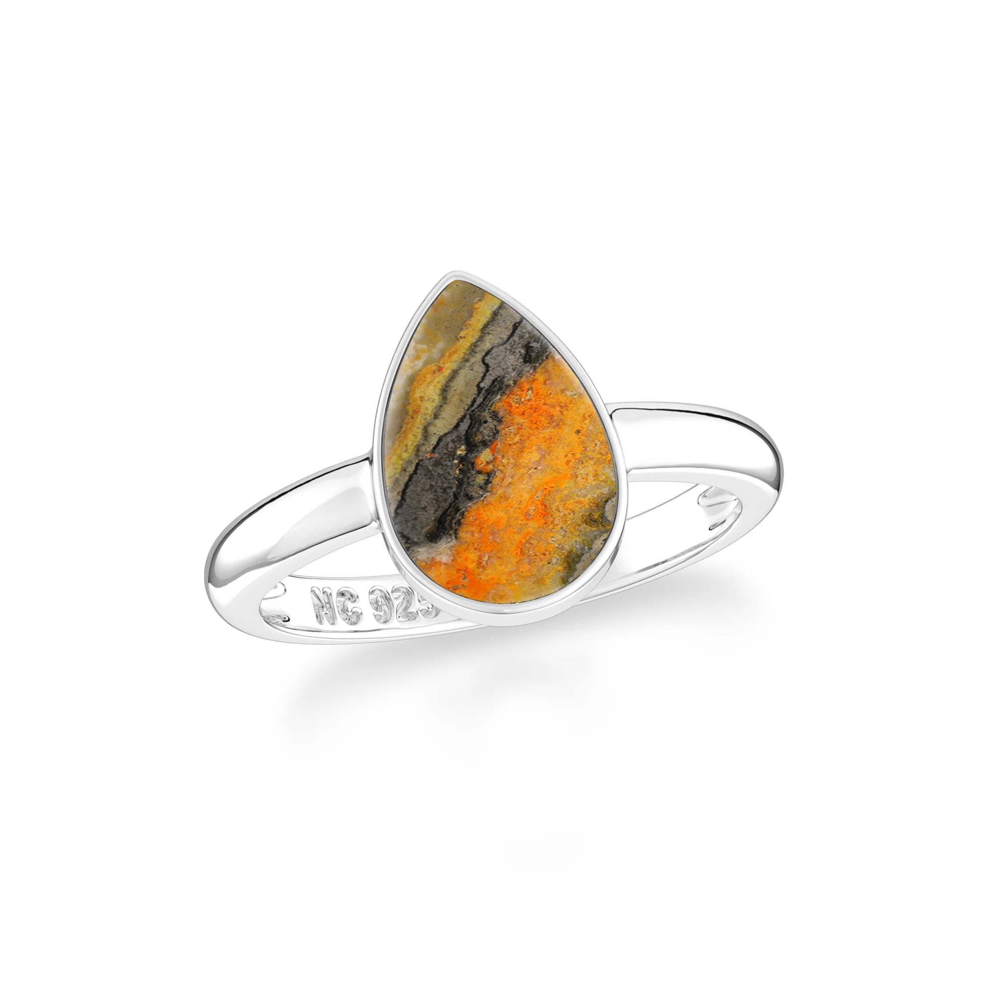 bumble bee bezel-set ring