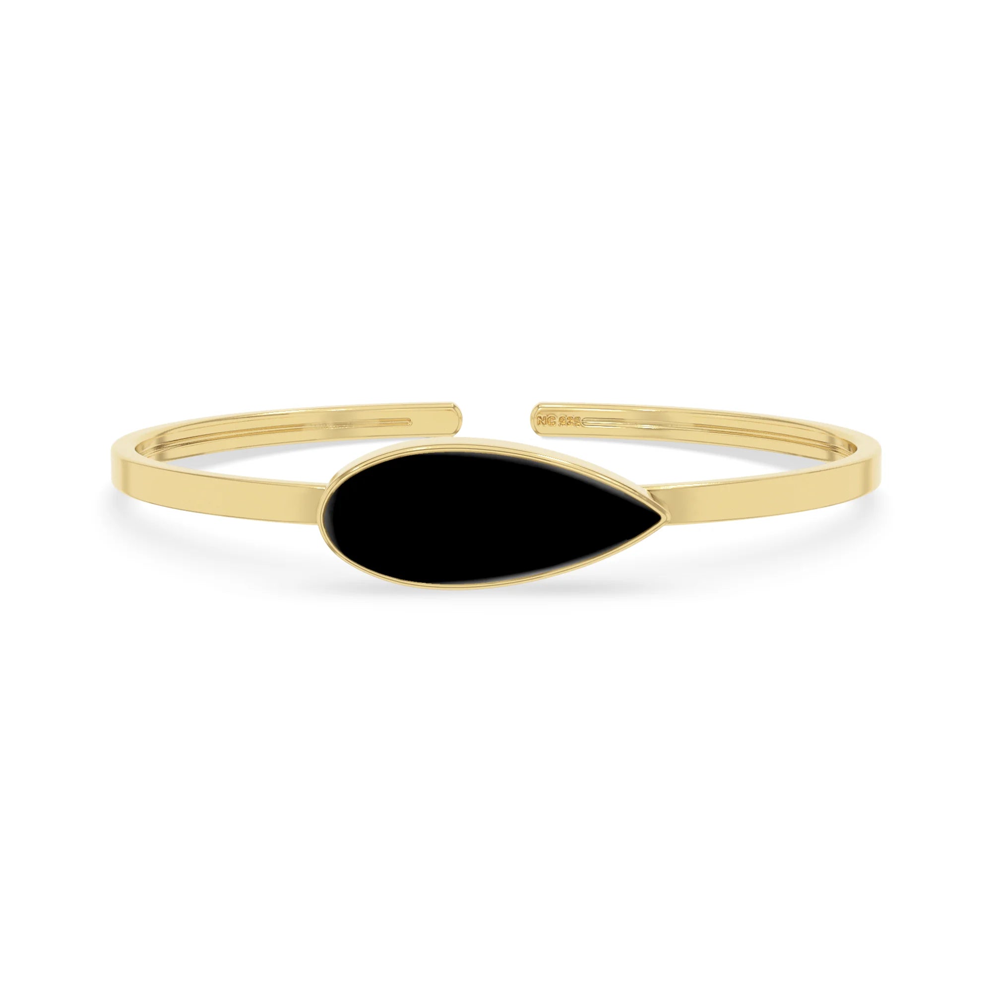 black onyx rough bracelet