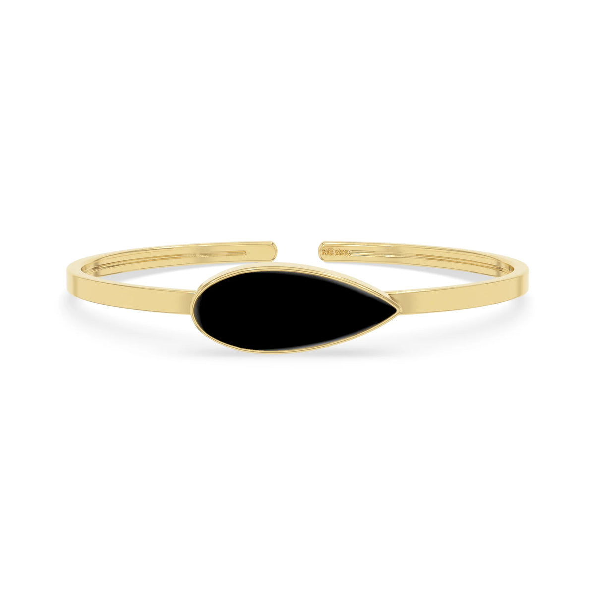 black onyx rough bracelet