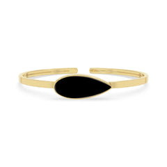 black onyx rough bracelet
