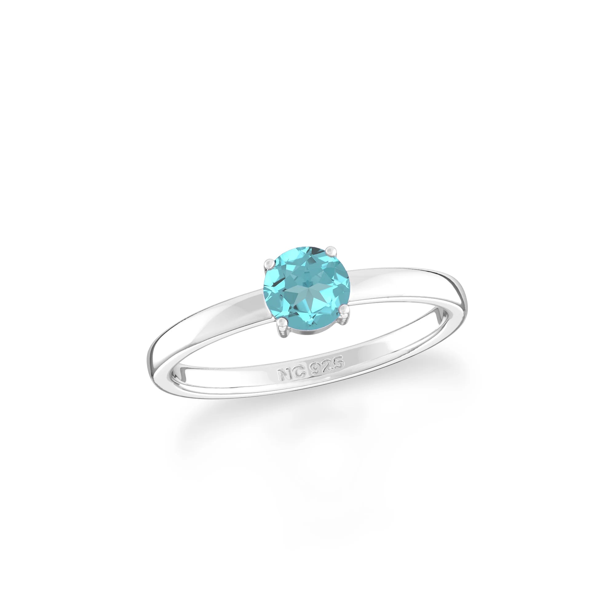 paraiba apatite stackable prong-set ring