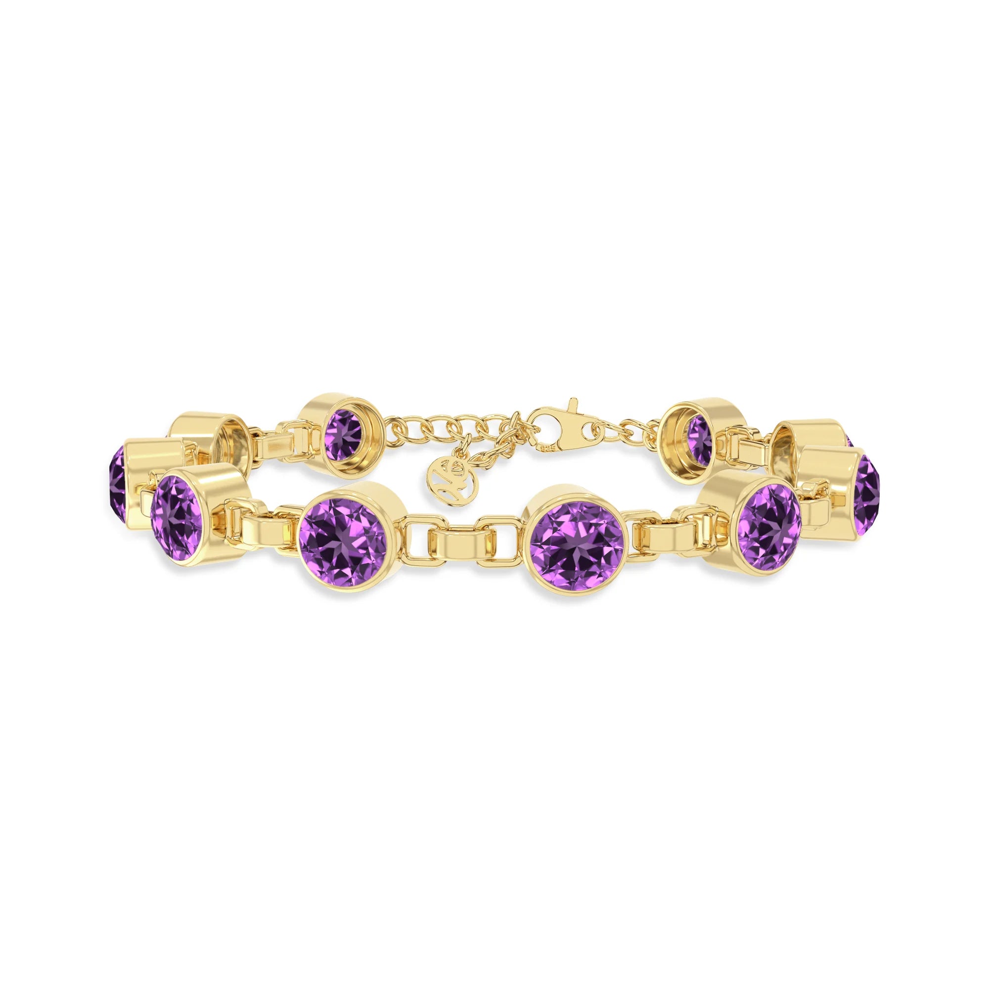 amethyst chain bracelet