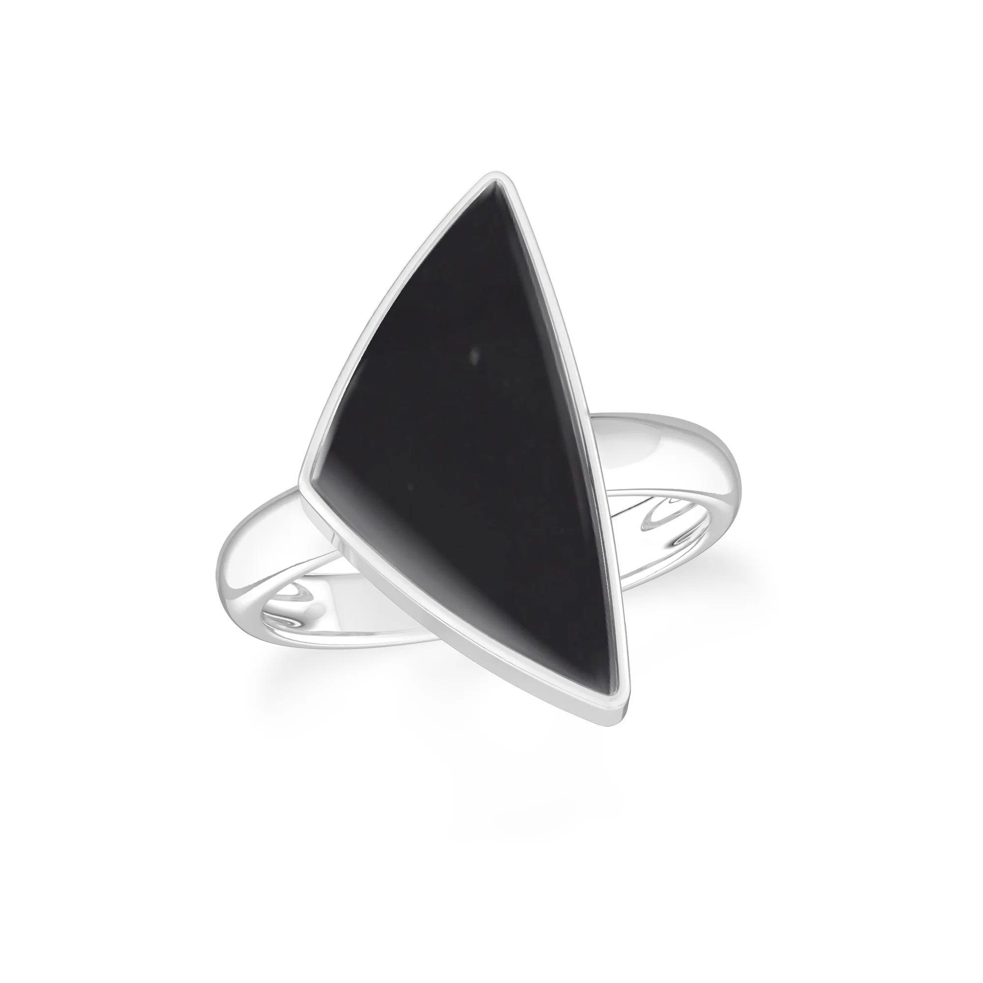 shungite bezel-set ring