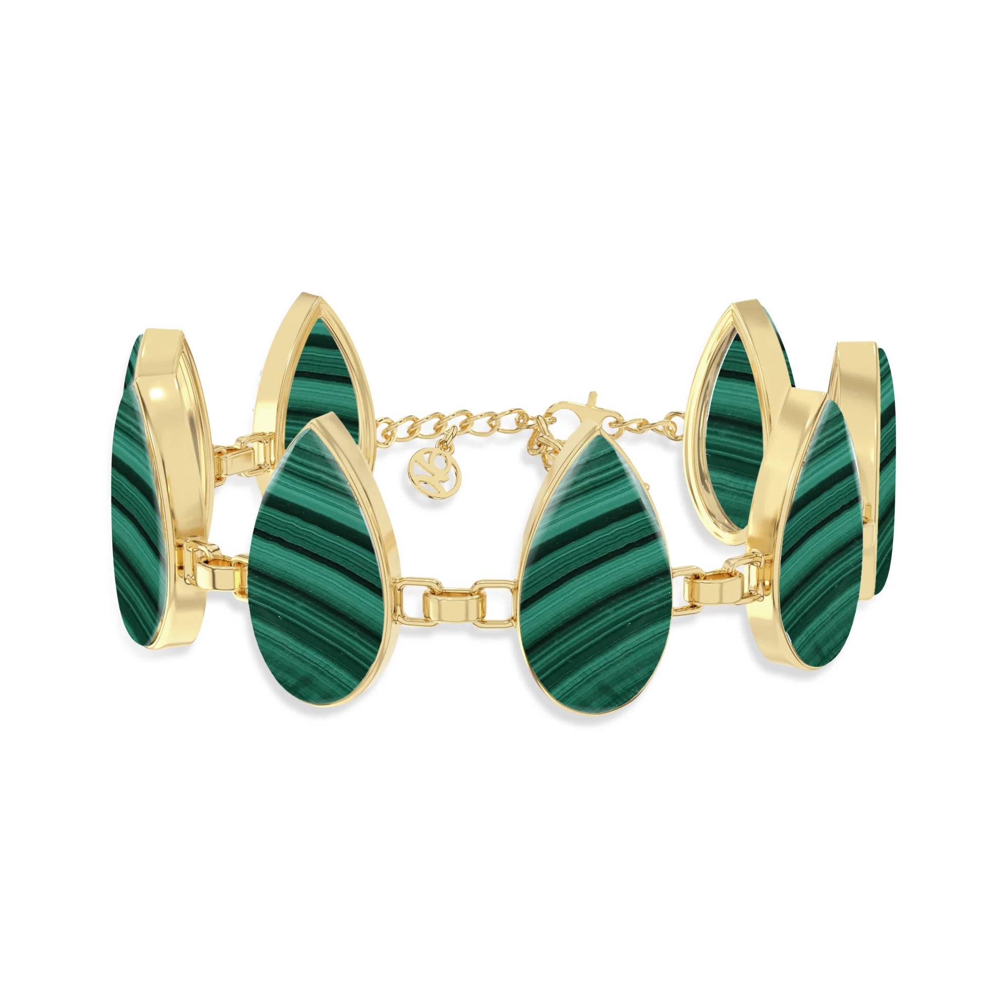 malachite chain bracelet