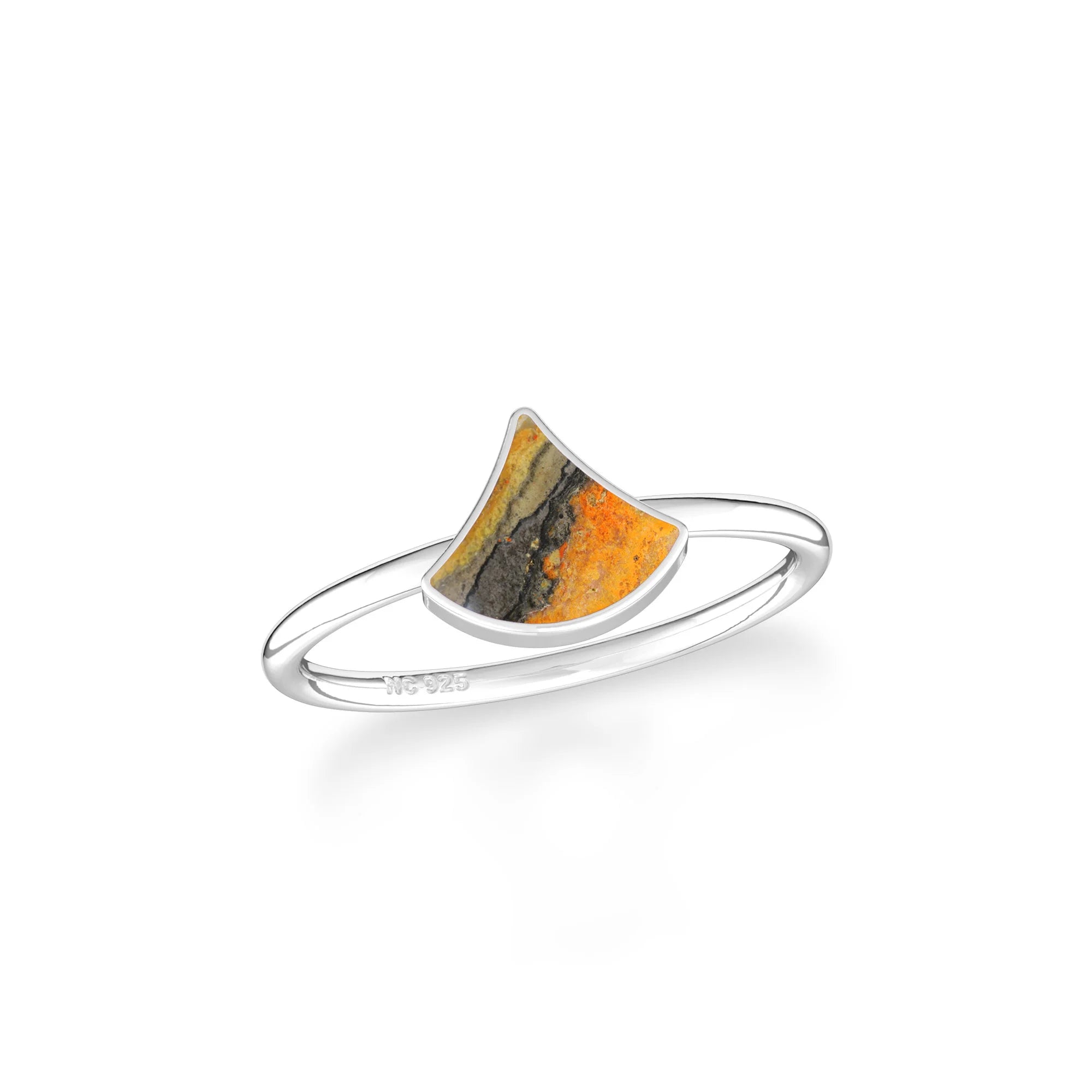 bumble bee stackable bezel-set ring