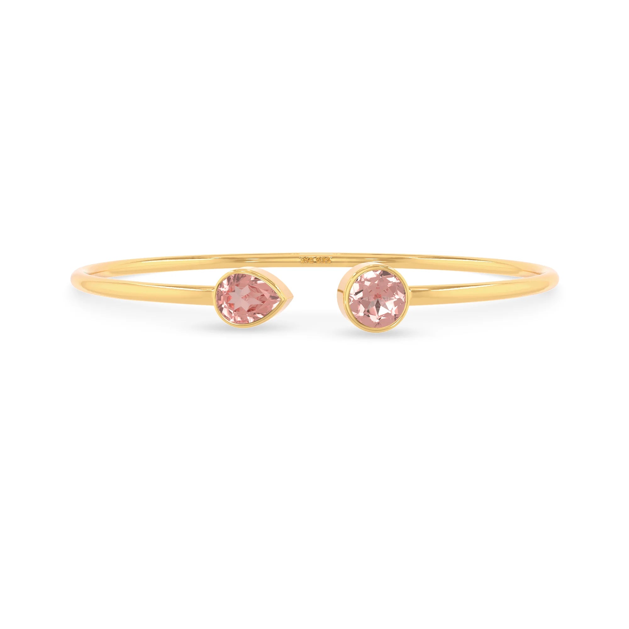 morganite cut bracelet