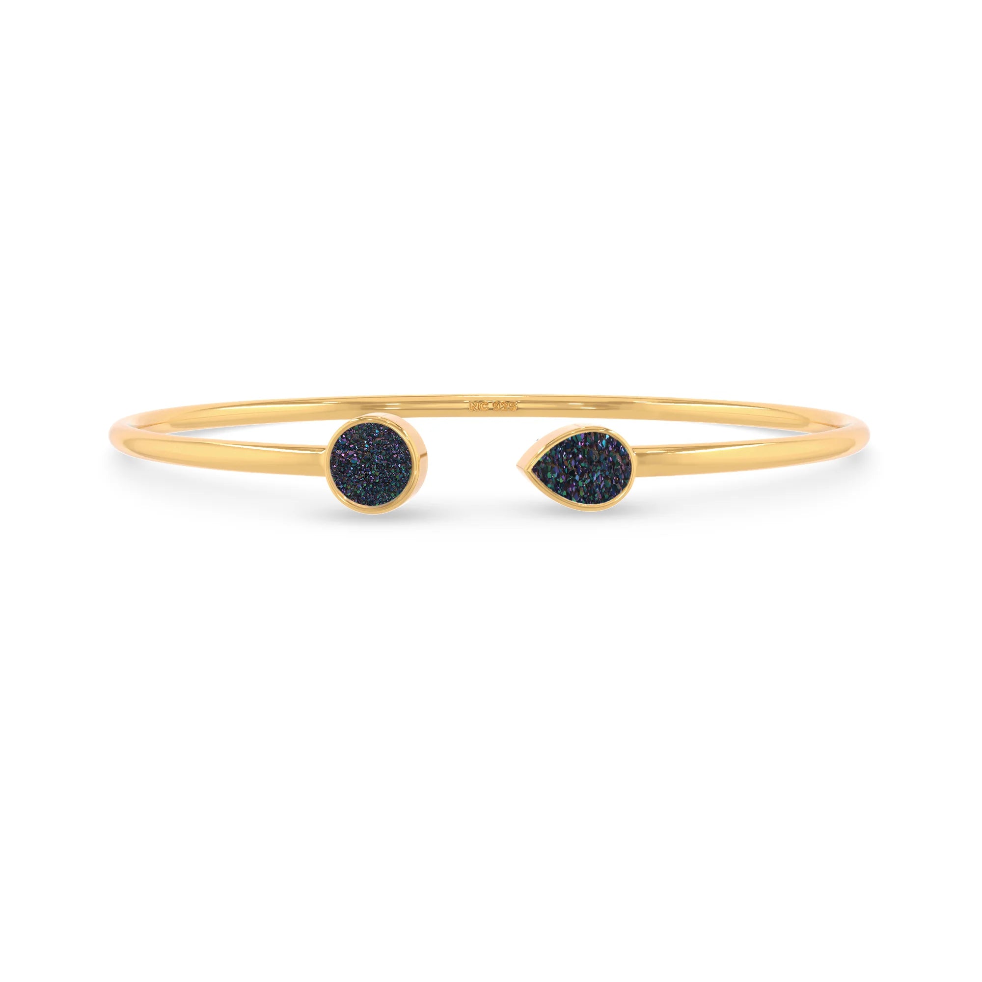 multi titanium druzy cab bracelet