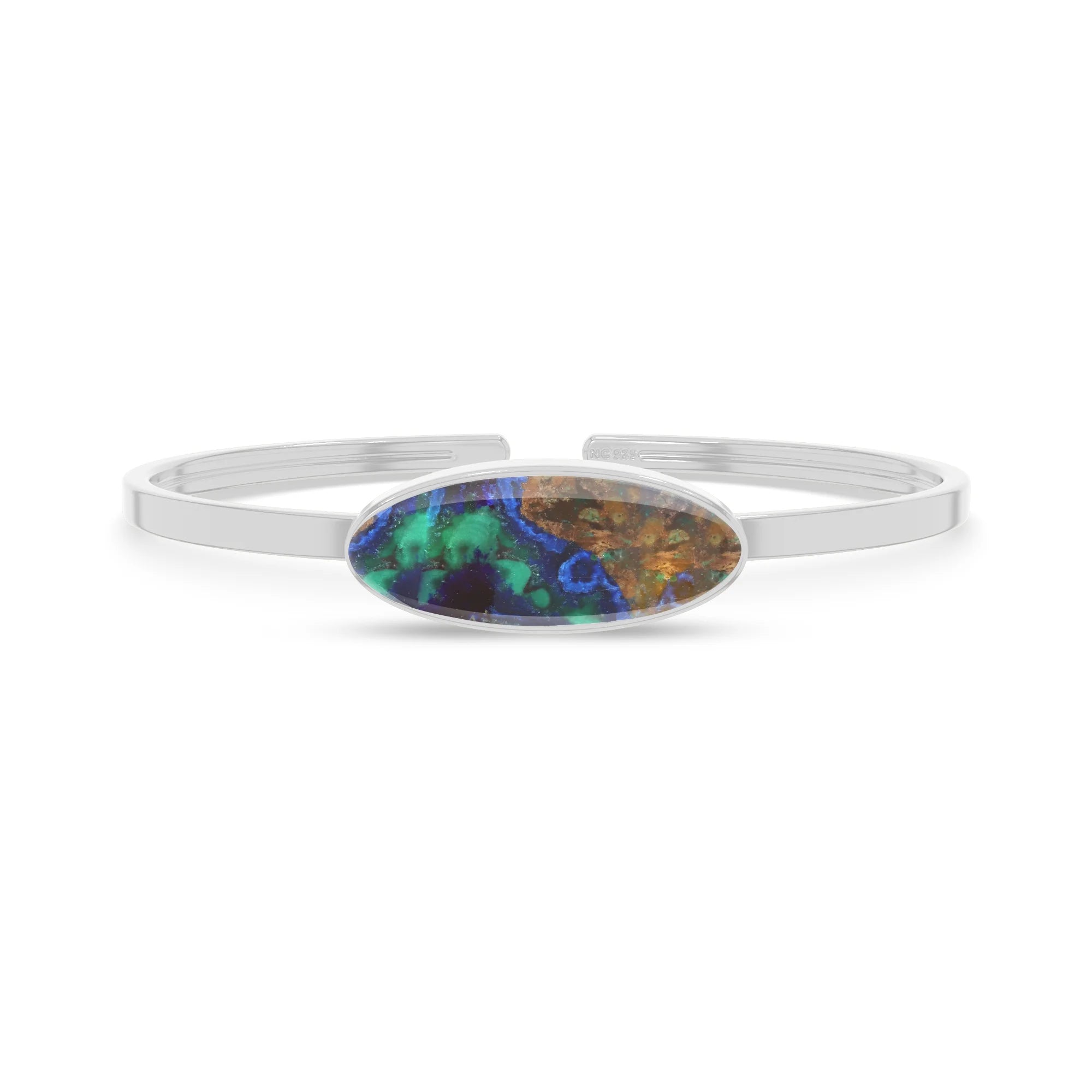 azurite malachite rough bracelet