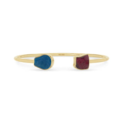 neon apatite with rhodolite garnet twister bracelet