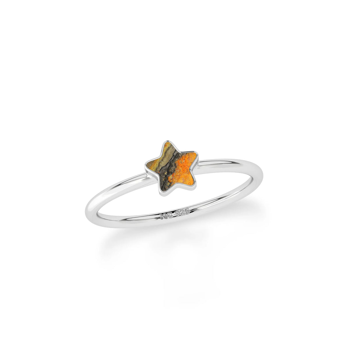 bumble bee stackable bezel-set ring