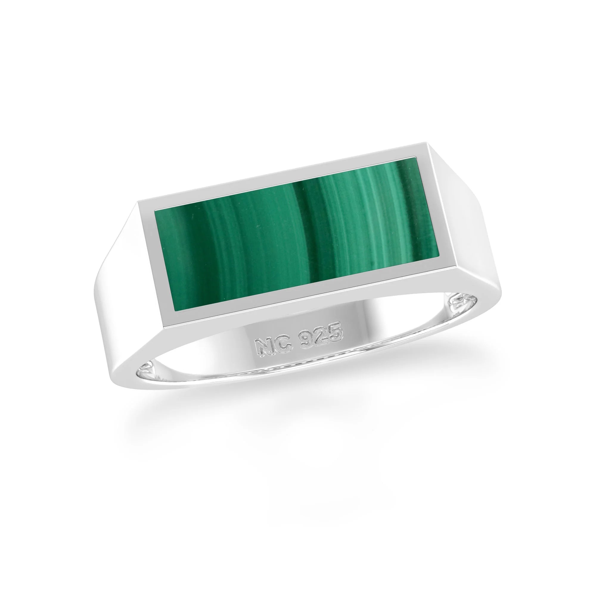malachite bezel-set ring