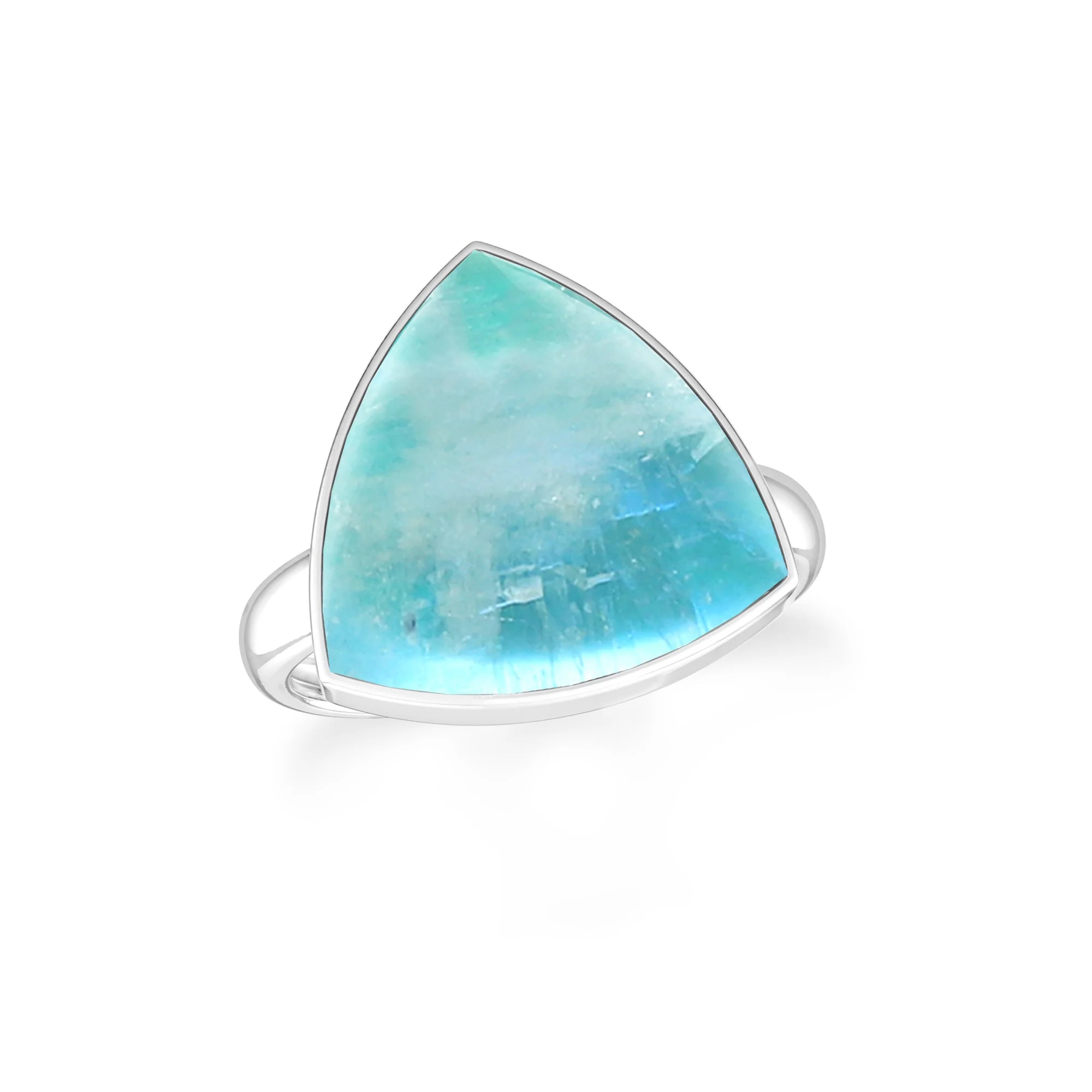 green-moonstone bezel-set ring