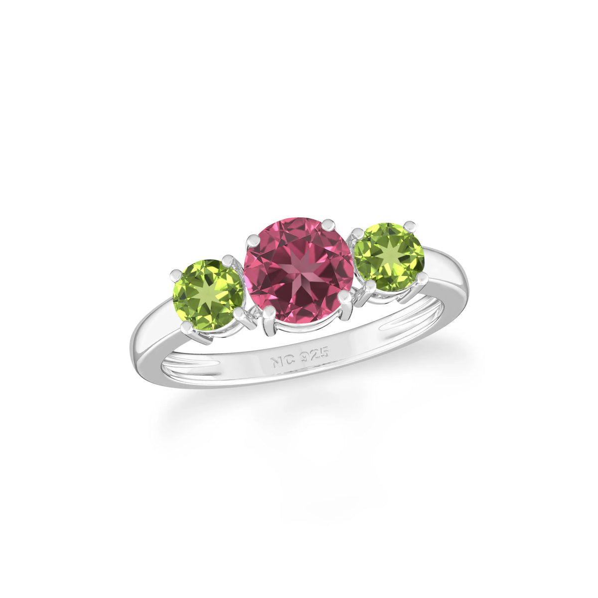 natural pink tourmaline ring