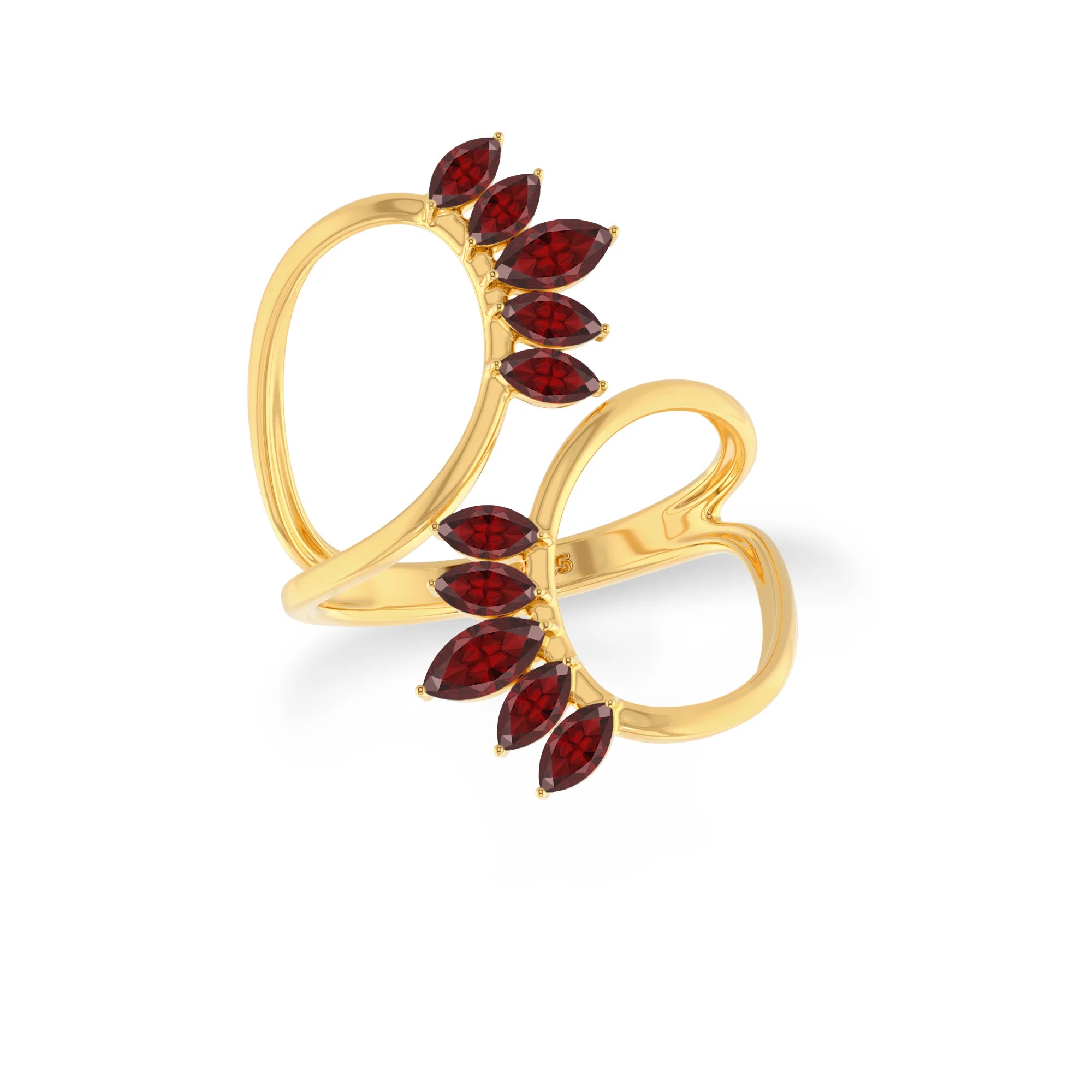 garnet prong-set ring