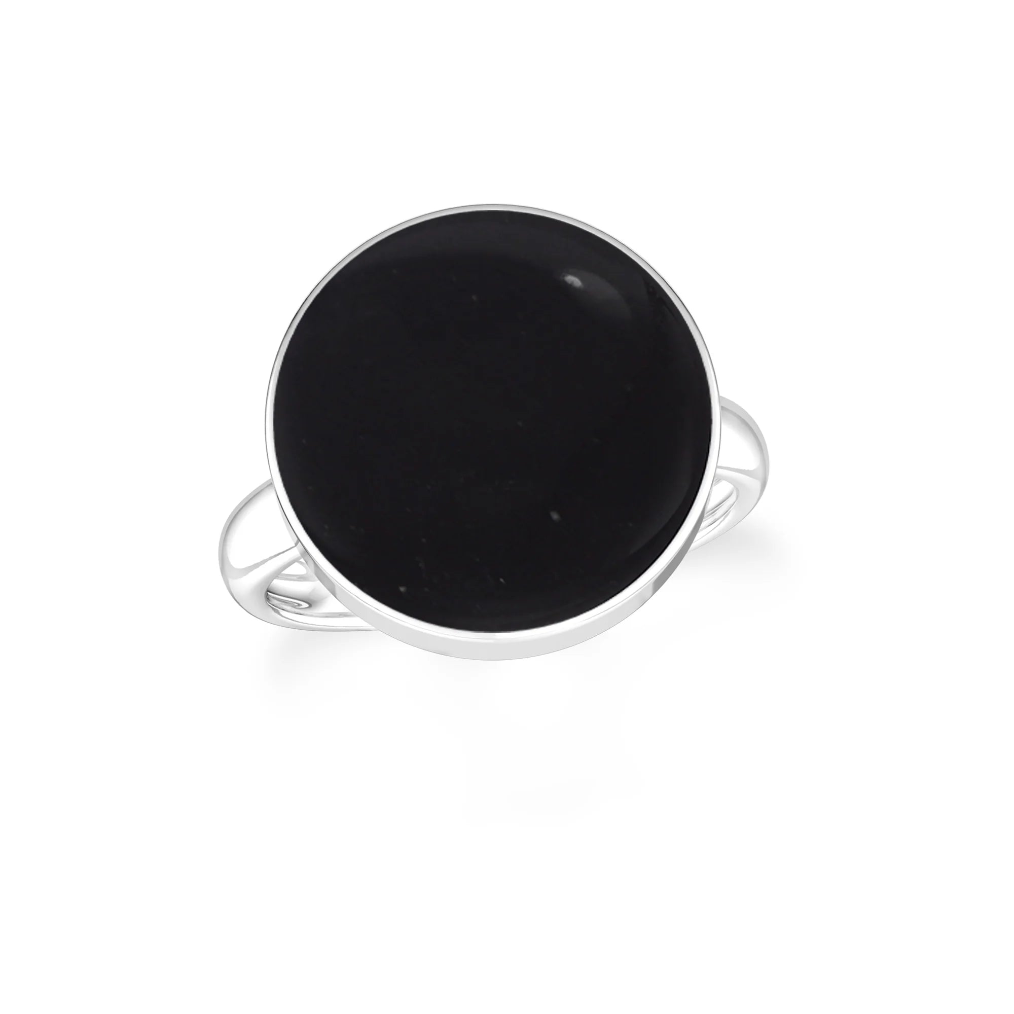shungite bezel-set ring