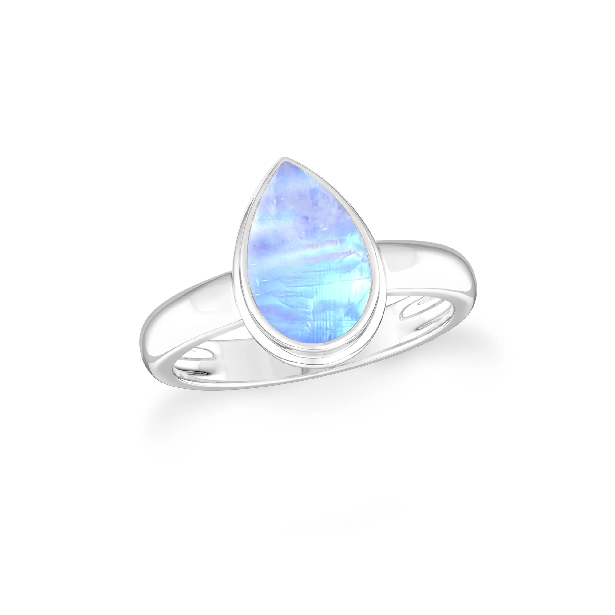 purple-moonstone bezel-set ring