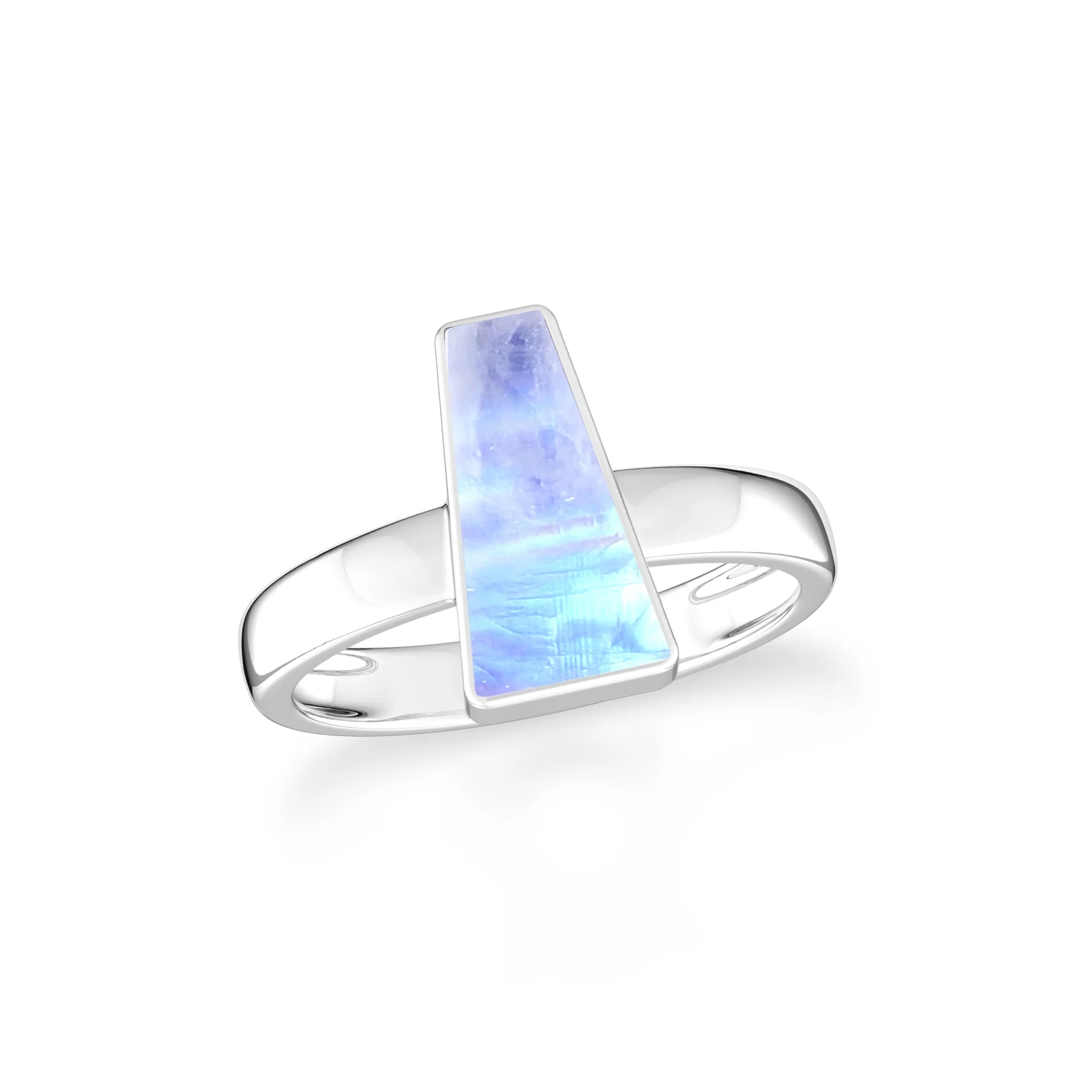purple-moonstone bezel-set ring