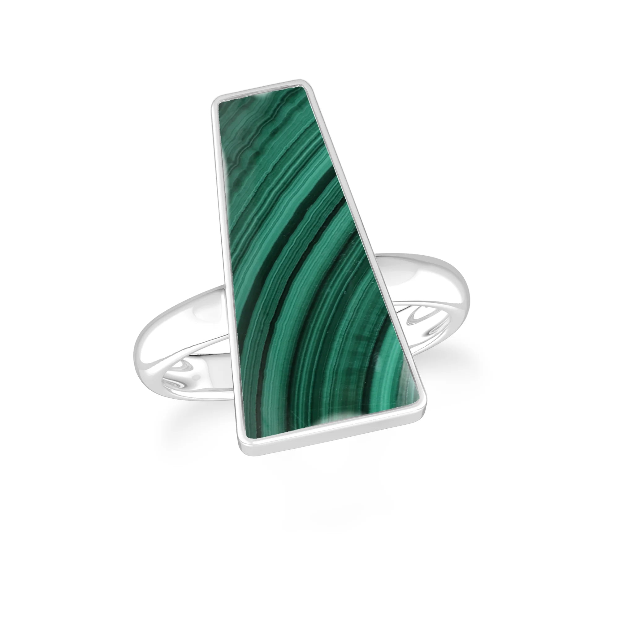 malachite bezel-set ring