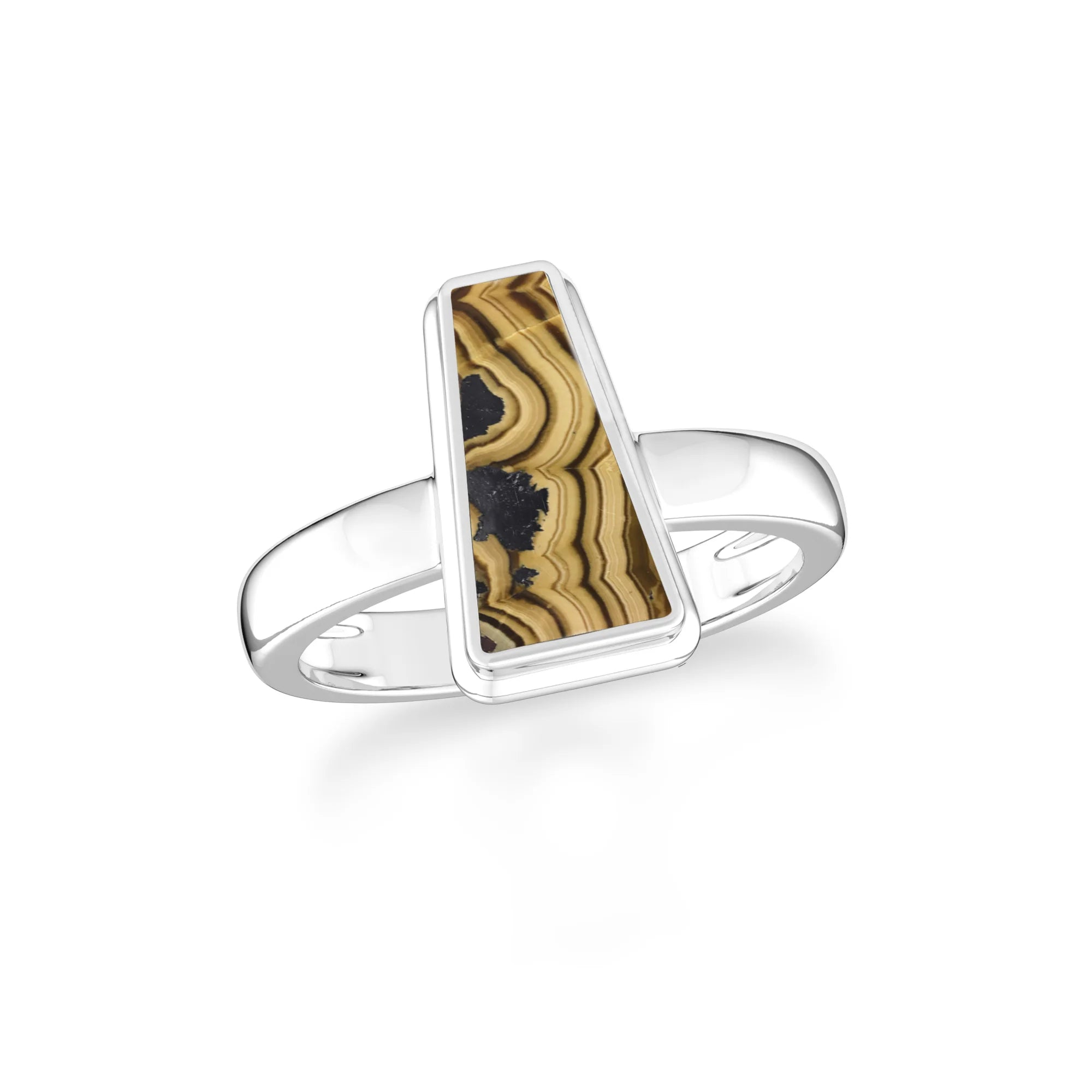 schalenblende bezel-set ring