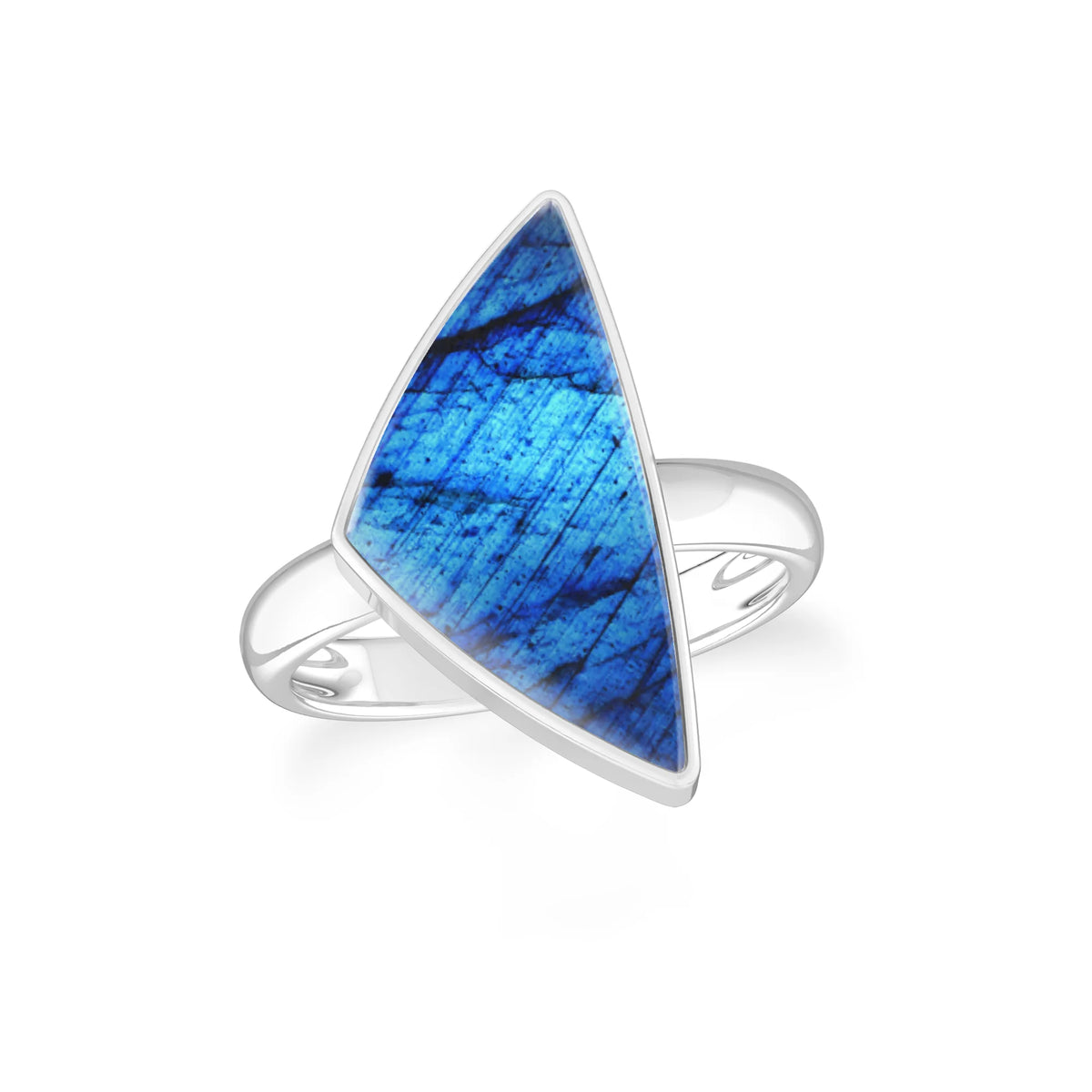 labradorite bezel-set ring